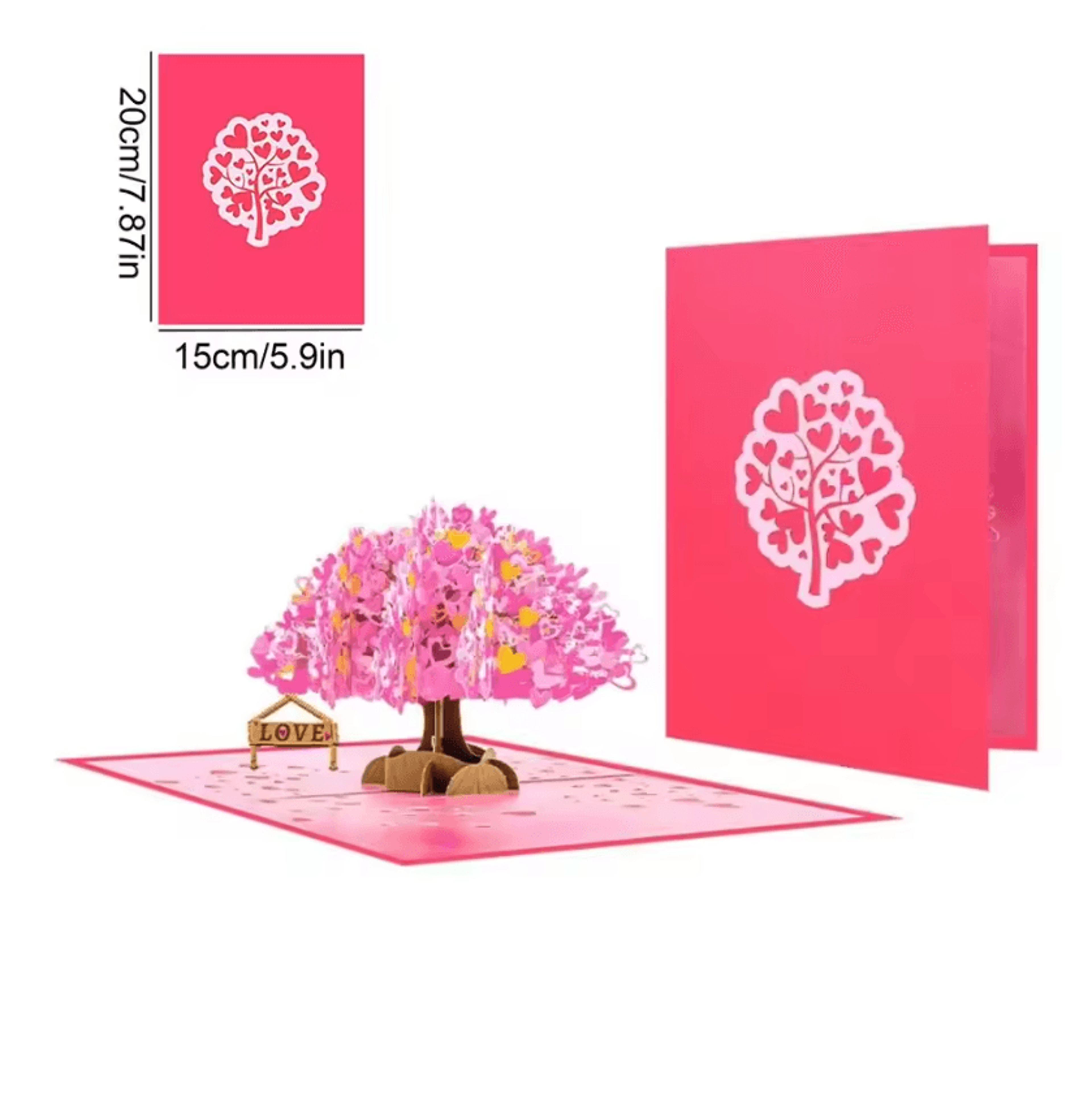 3D Love Tree Pop Up Anniversary Card 7