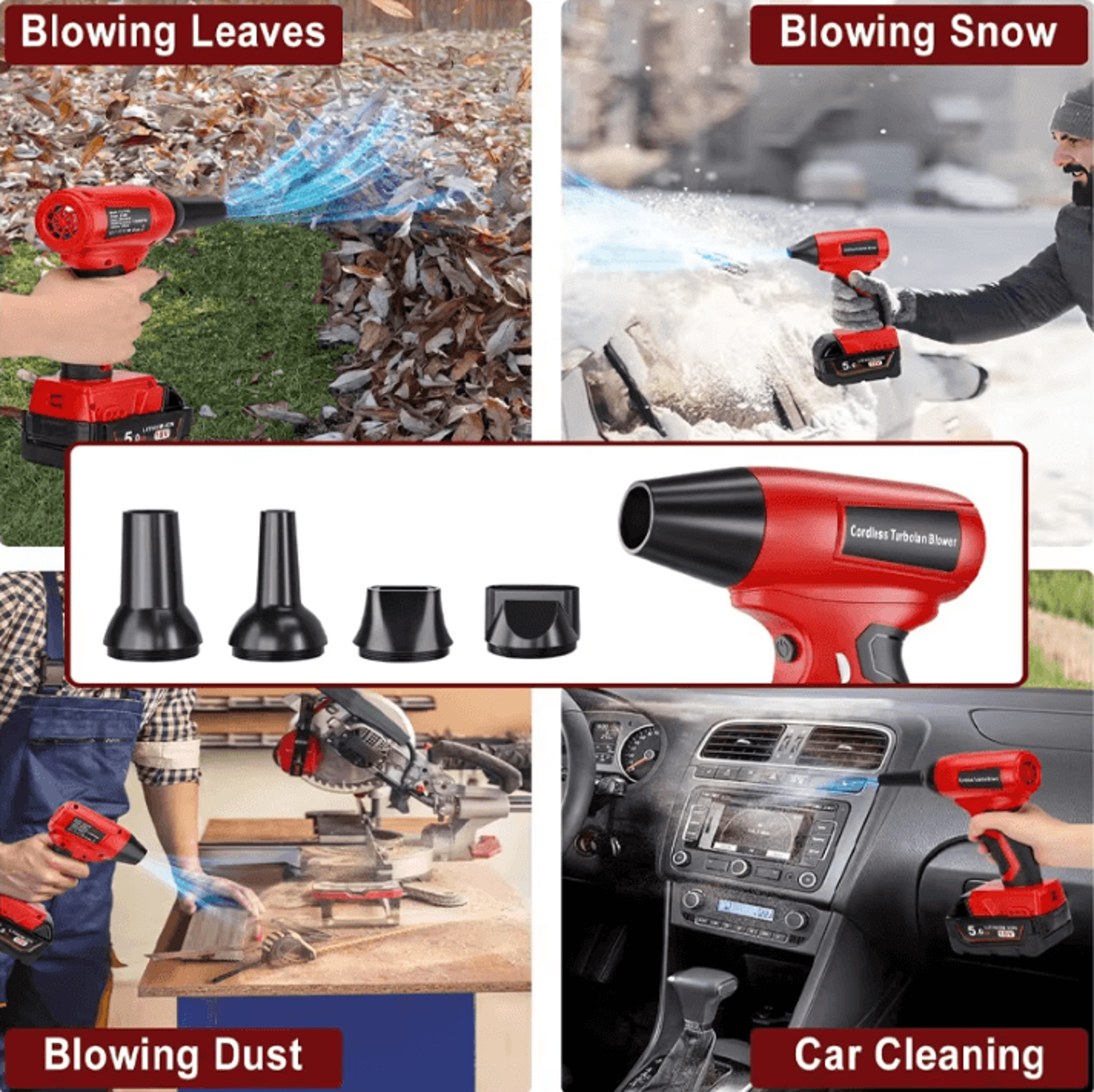 210W High Speed Mini Jet Blower For Milwaukee 18V Battery 3