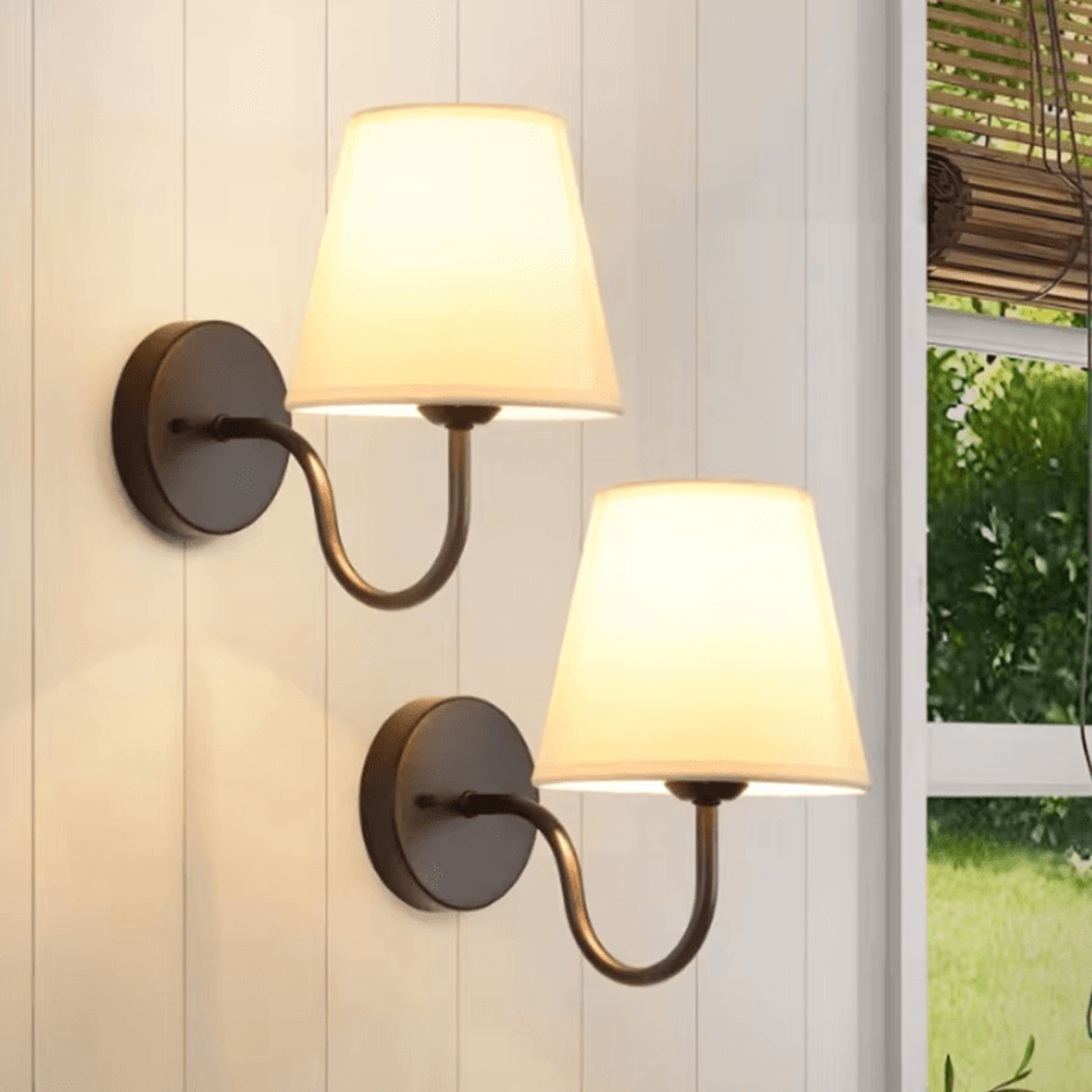 Nordic E27 Fabric Shade Wall Sconce 6