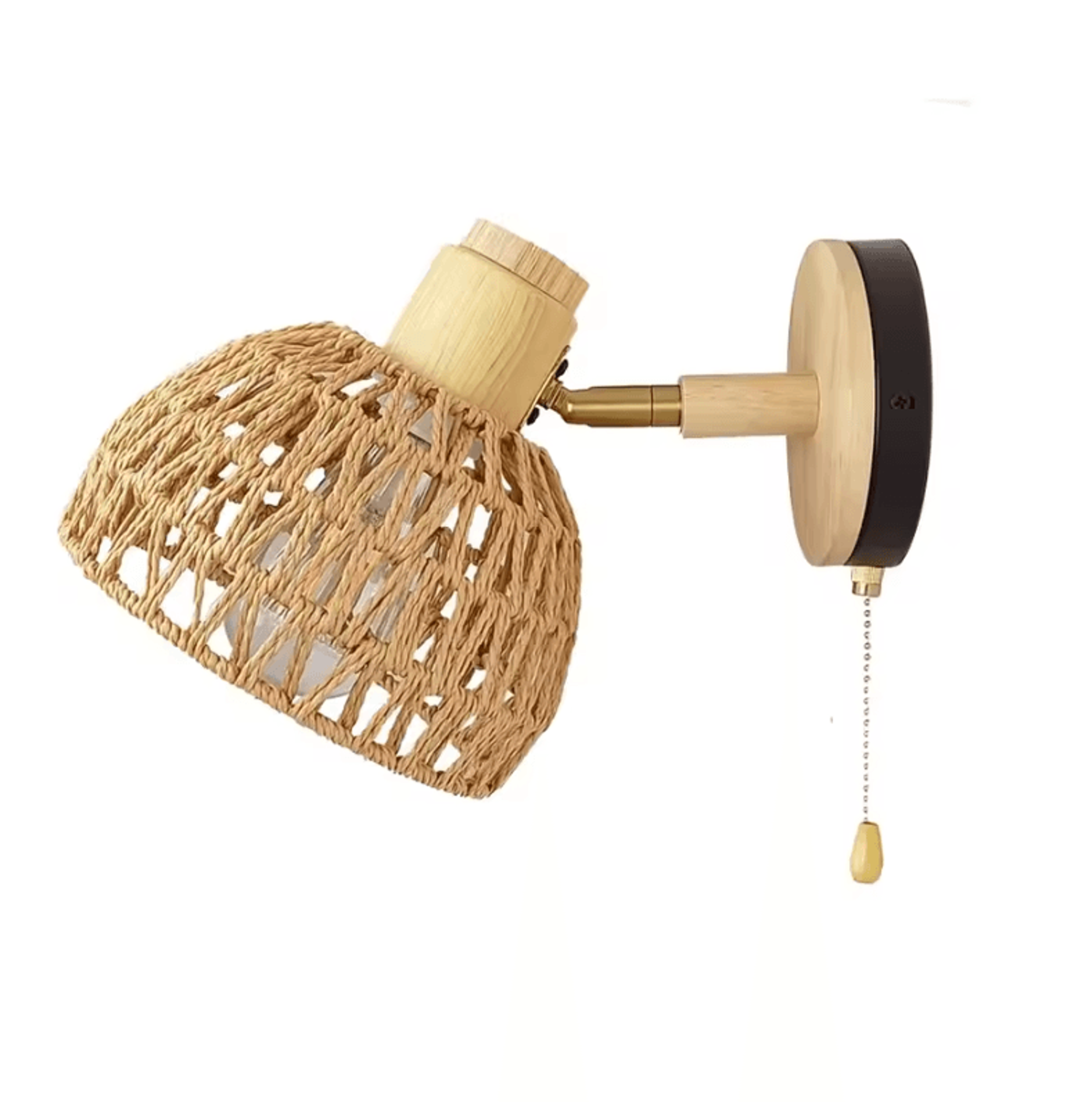 Japanese Rattan Hemp Rope Wall Lamp 4