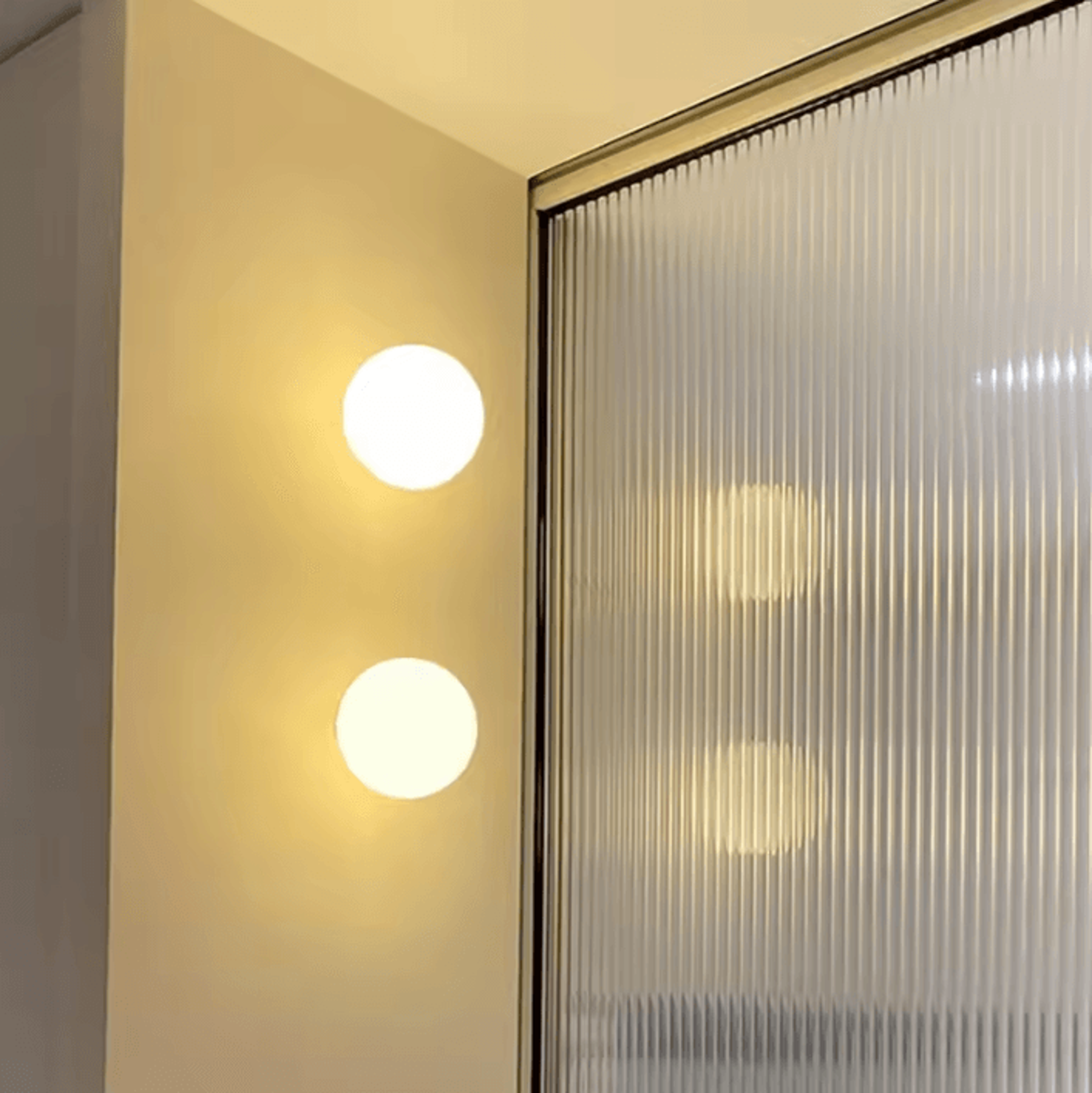 Nordic Milk White Glass Globe LED Wall Light 3