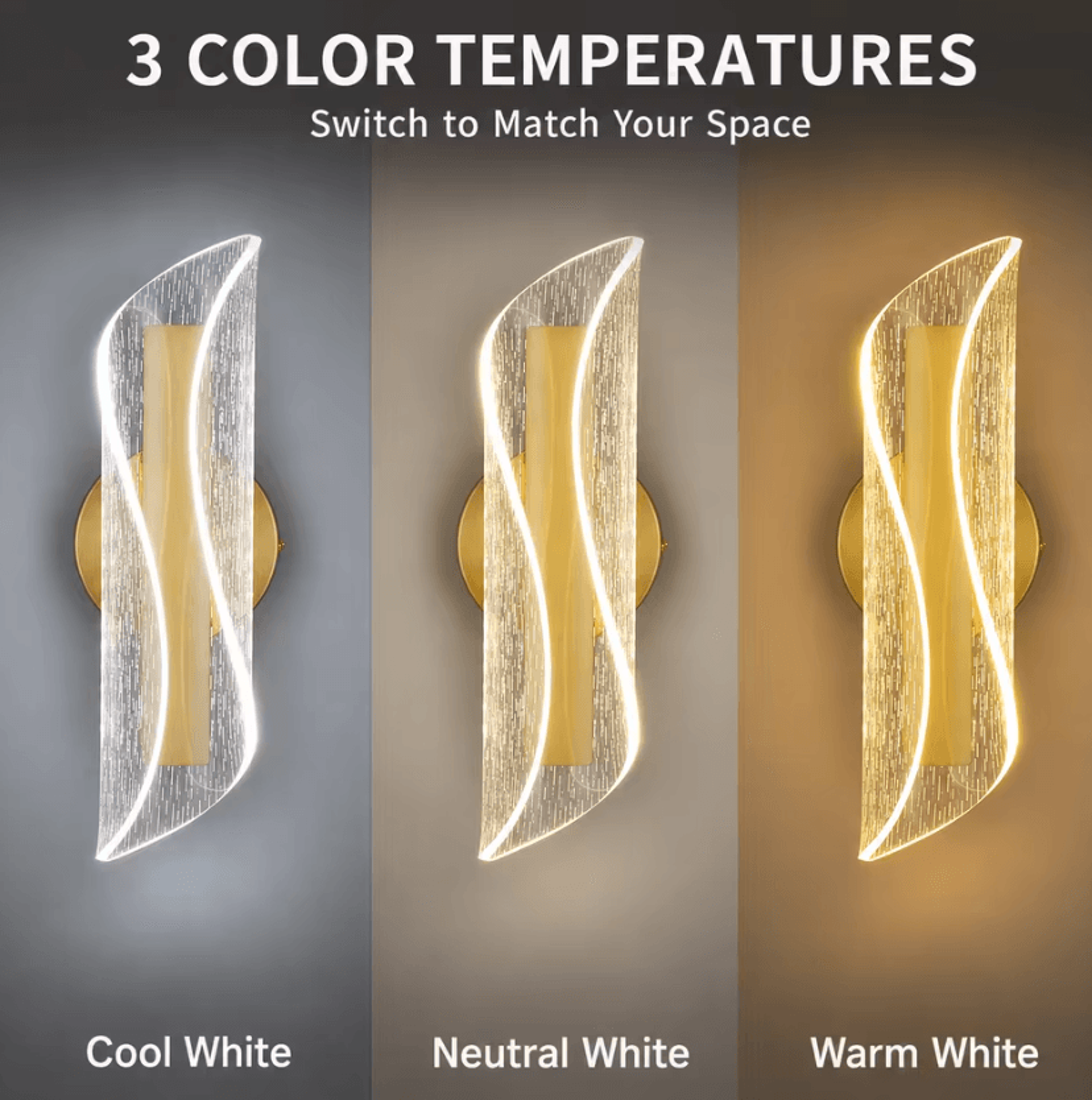 Modern Thin Waist Streamer LED Wall Lamp 1