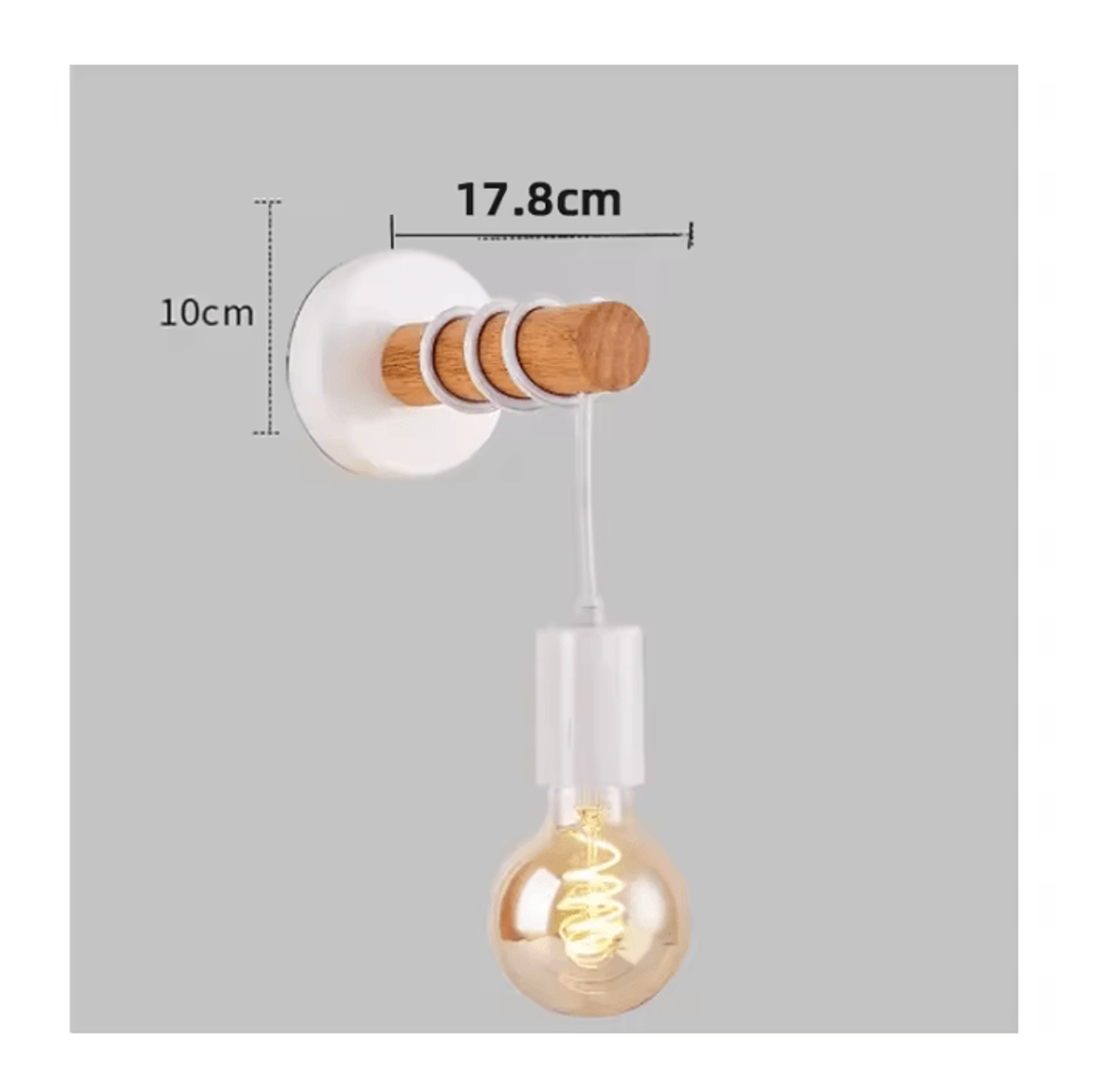 Retro Wood E27 Wall Sconce 4
