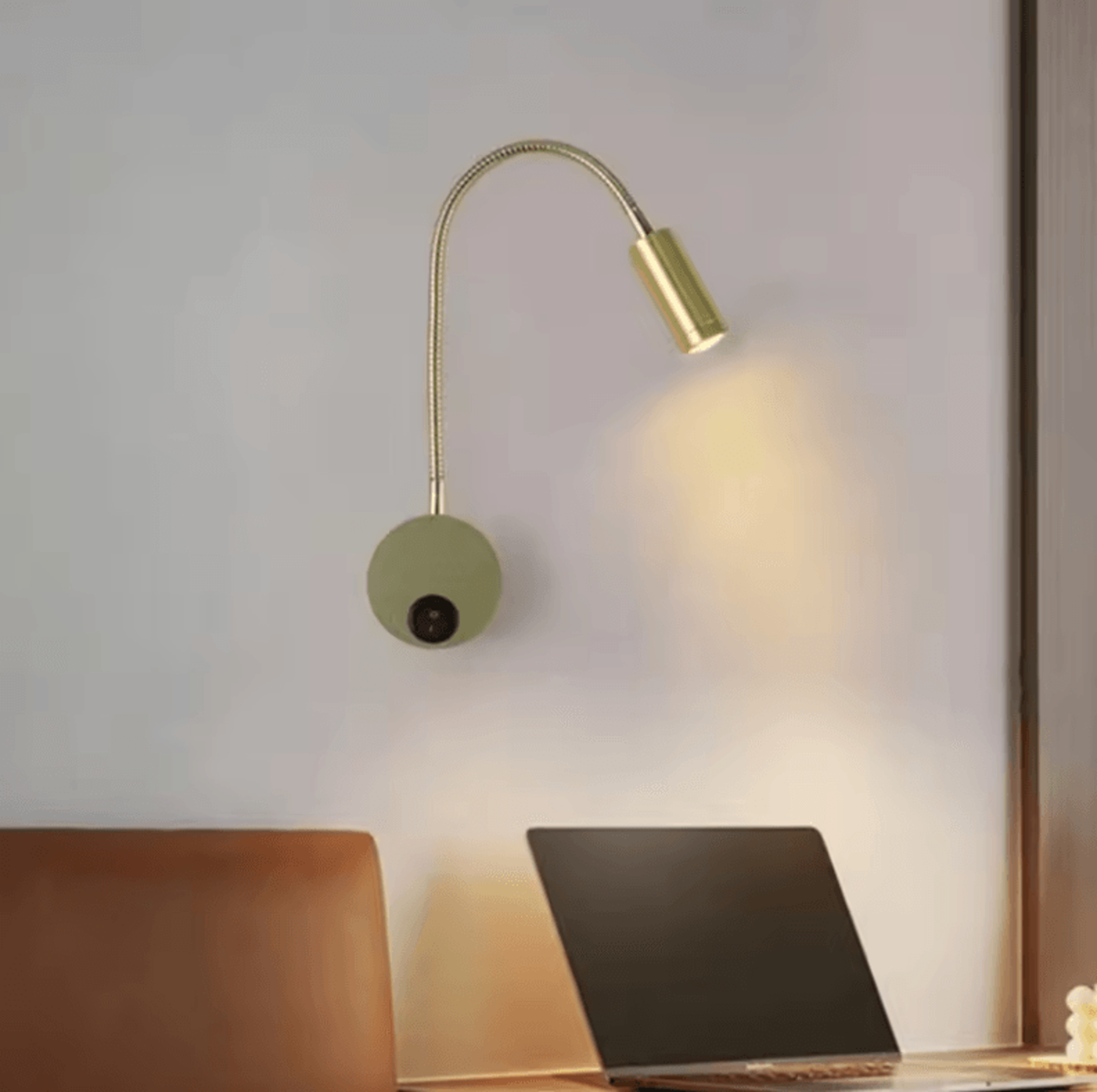 3W Rotatable Gooseneck LED Reading Wall Lamp 1
