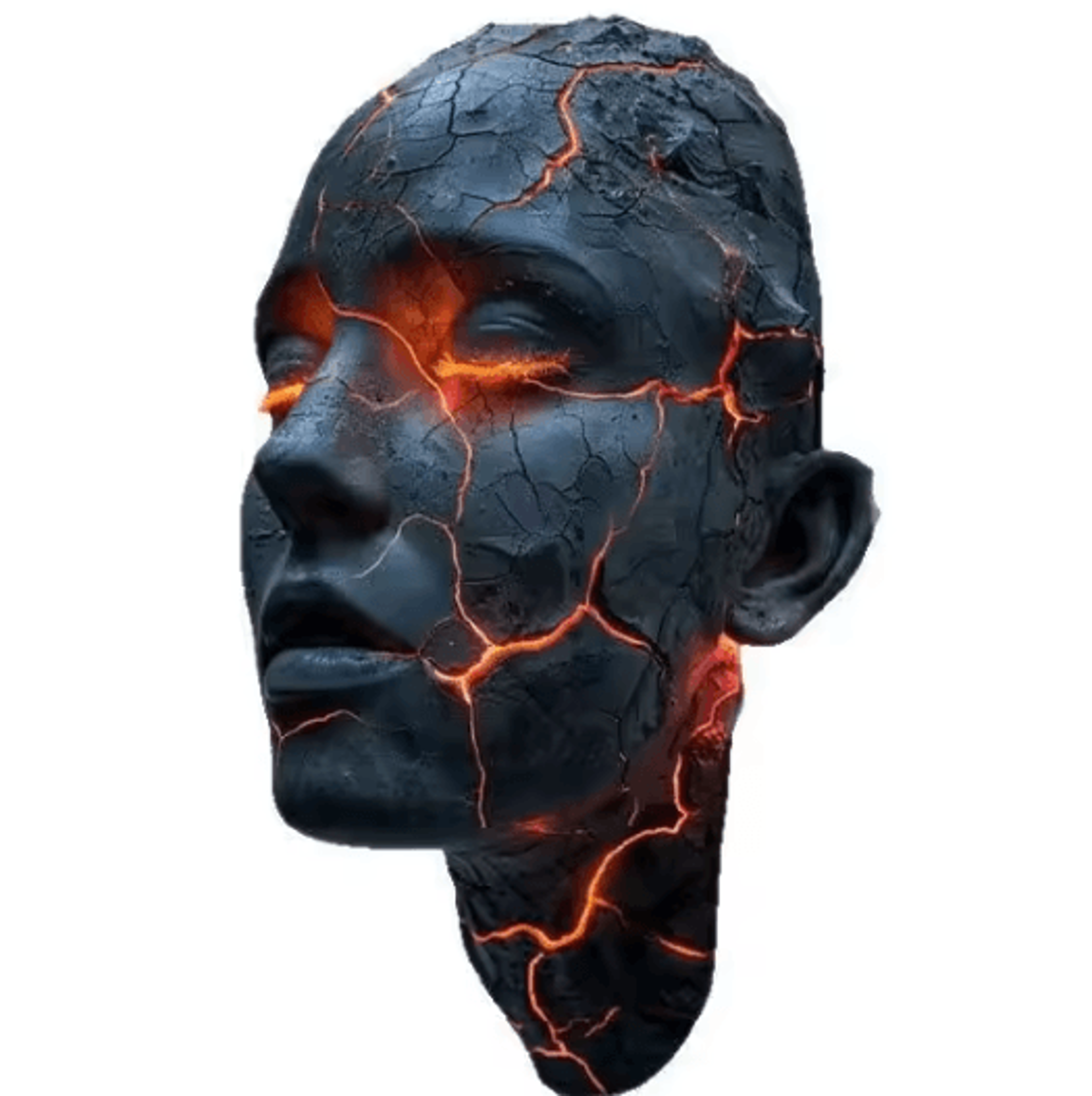cracked soul wall light gothic led resin wall decor