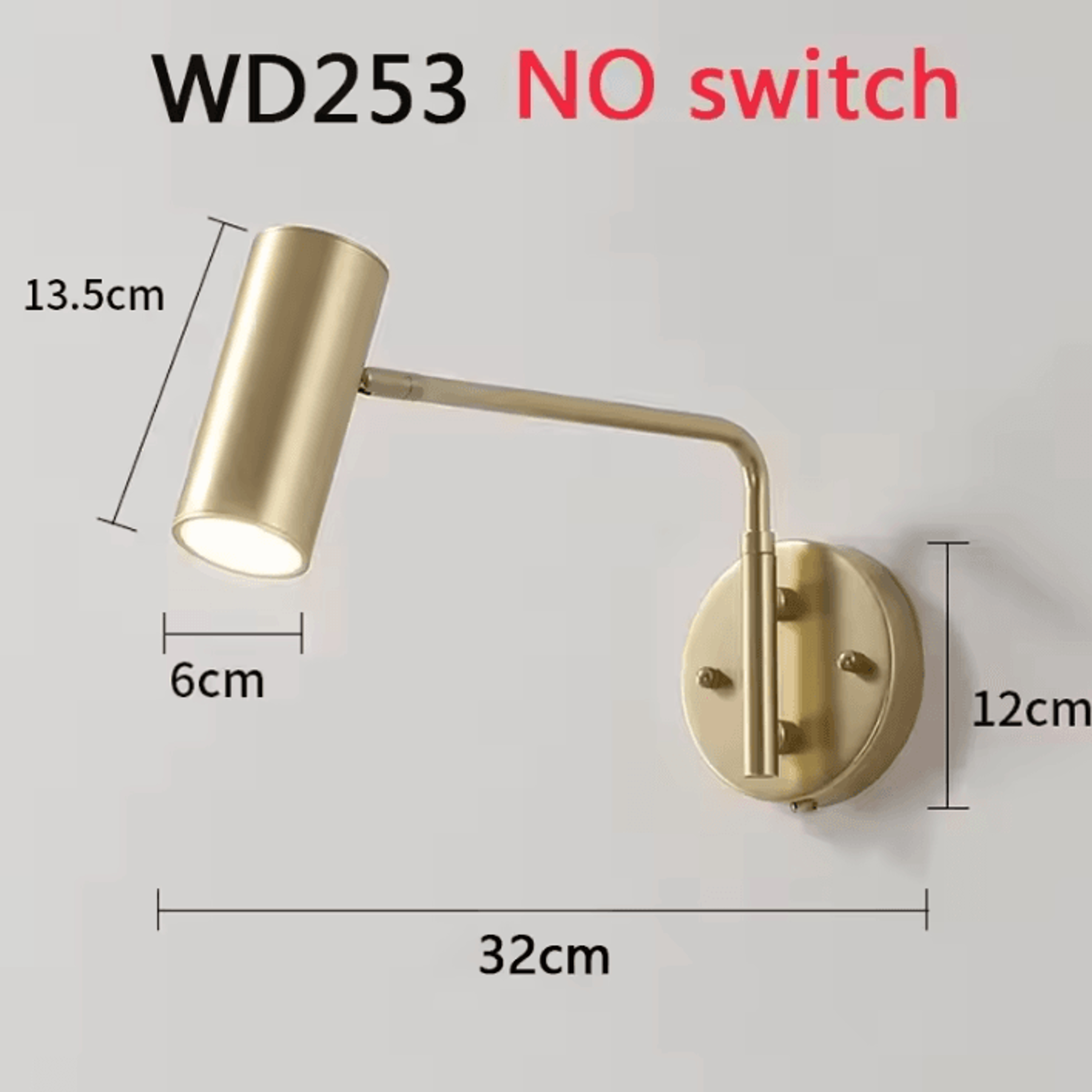 Nordic Copper LED Wall Light Adjustable Bedside Reading Lamp 6
