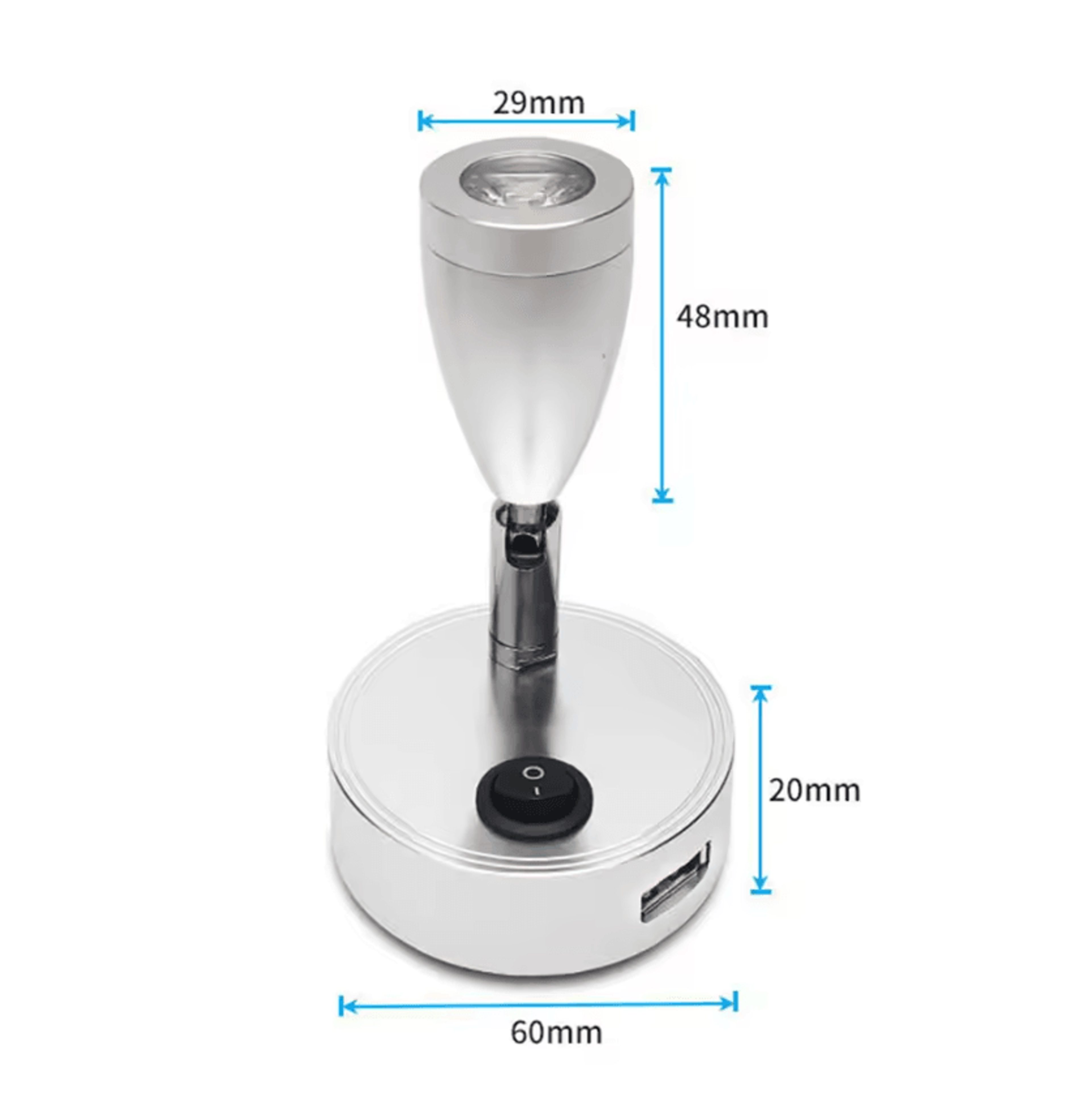 12V 24V LED RV Reading Light With USB Charging Port 1