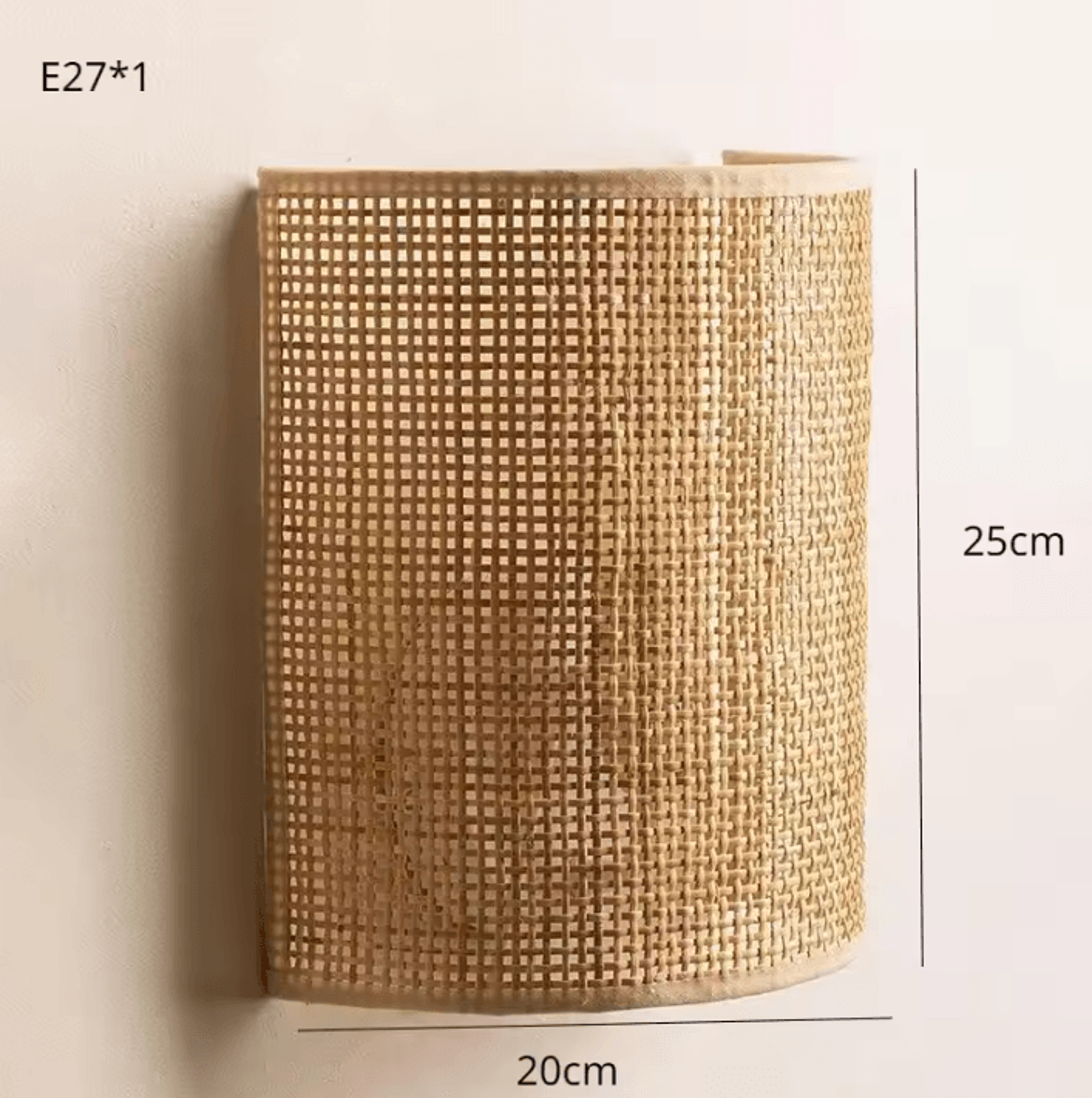 Southeast Asian Rattan Wall Lamp Handwoven Bedside Sconce 4