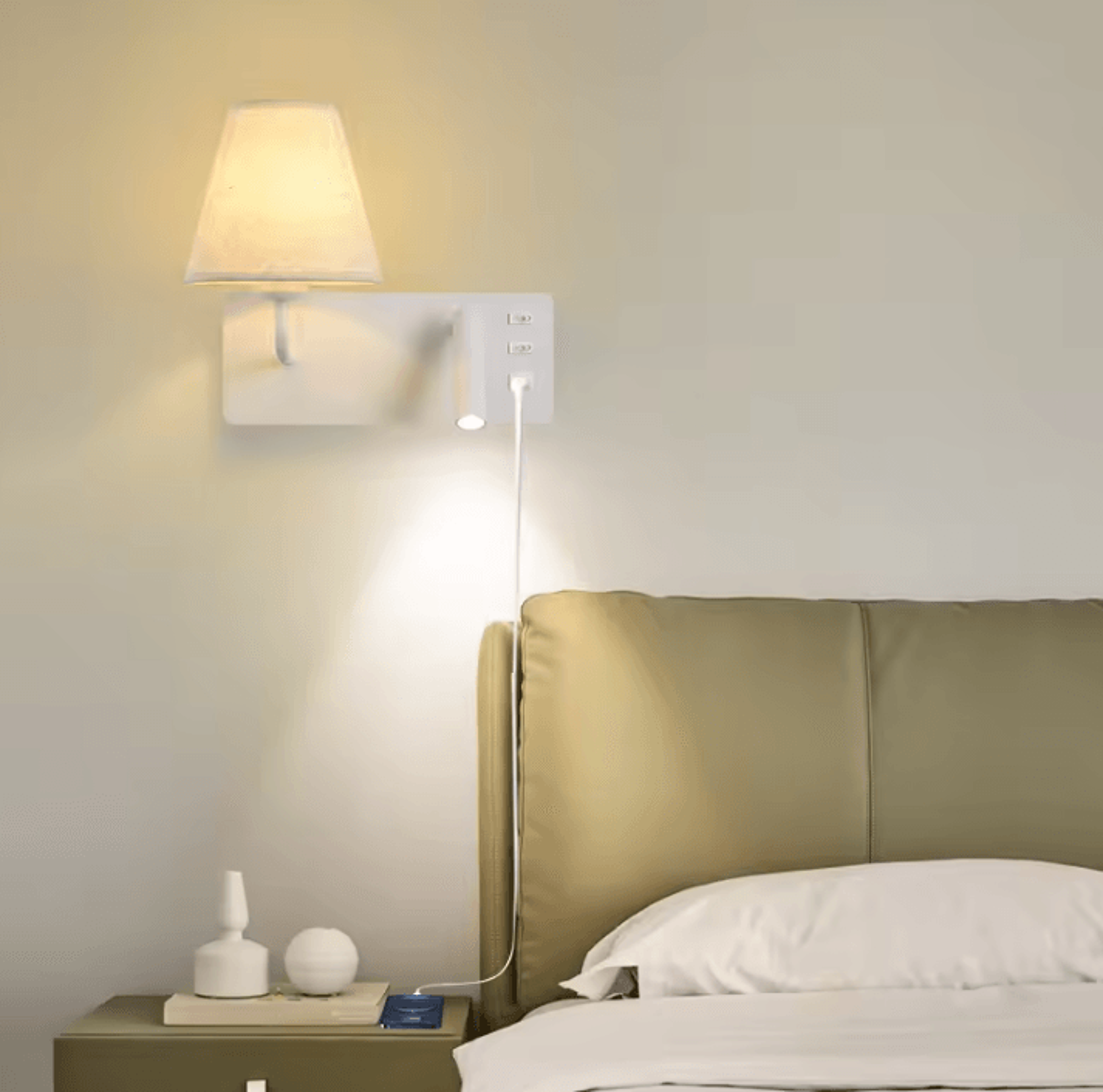 Nordic LED Wall Lamp With USB And Switch 1