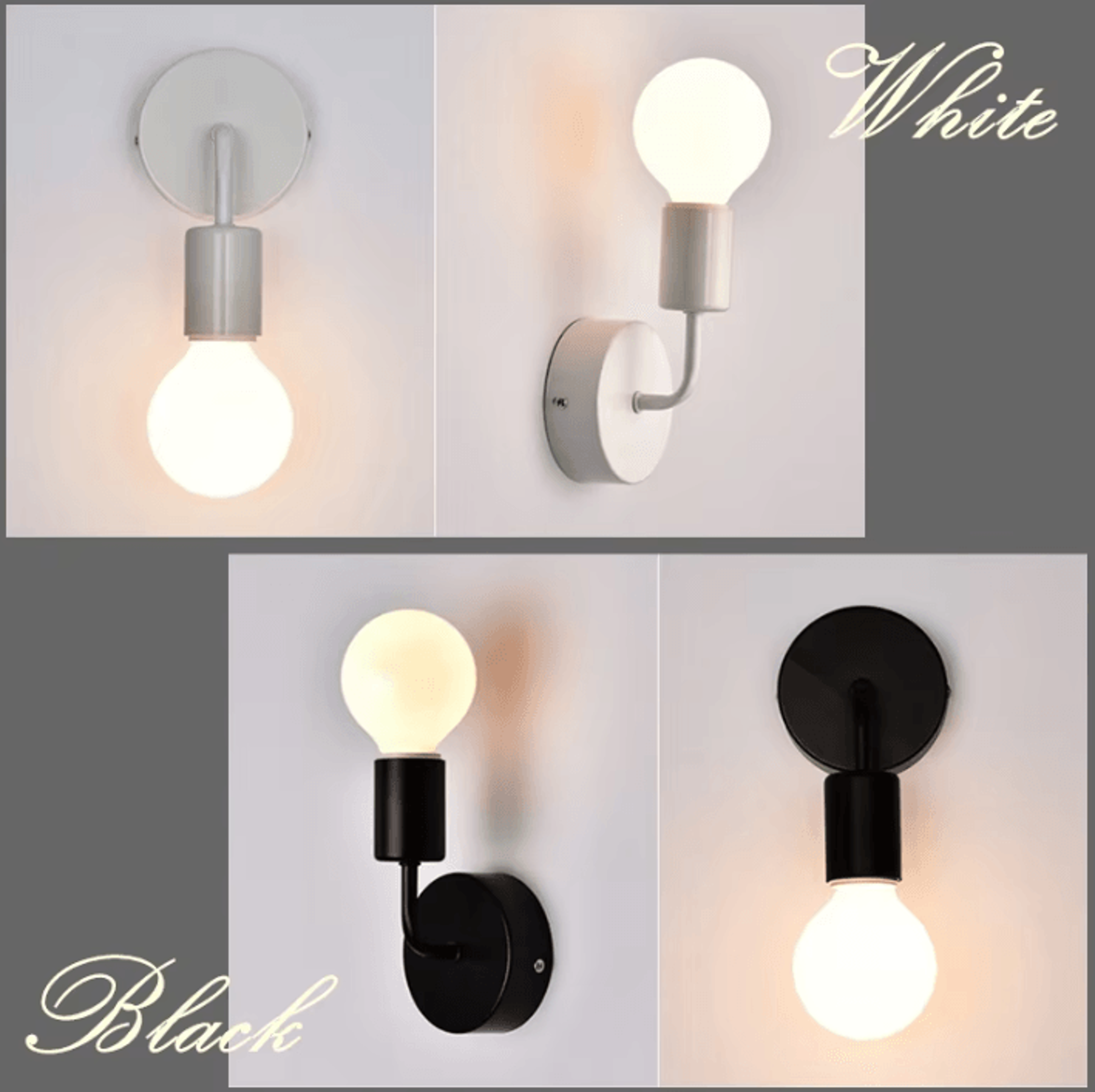 Nordic Black Iron E27 Wall Sconce 2