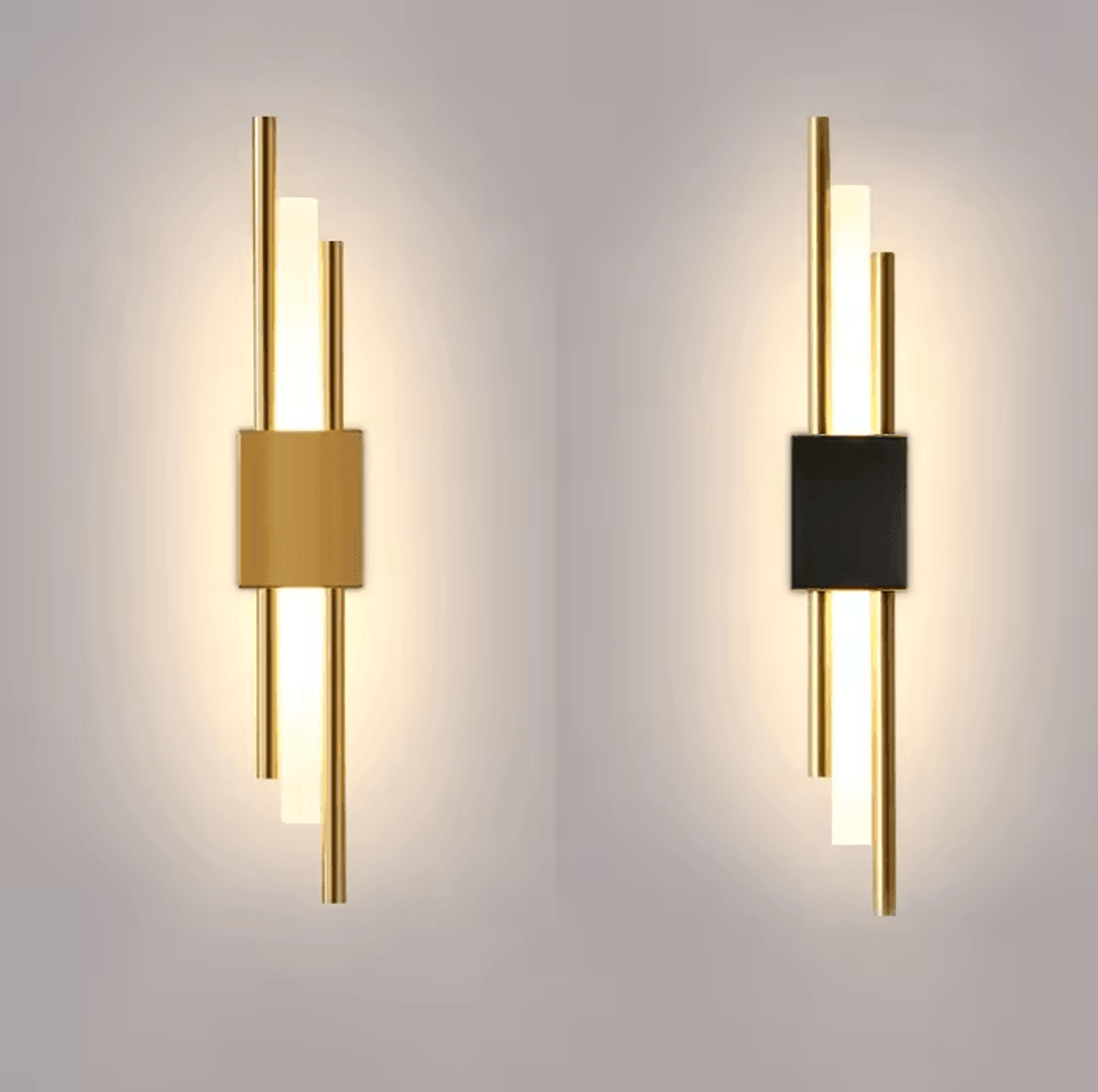 Modern Black And Brass LED Wall Sconce 0