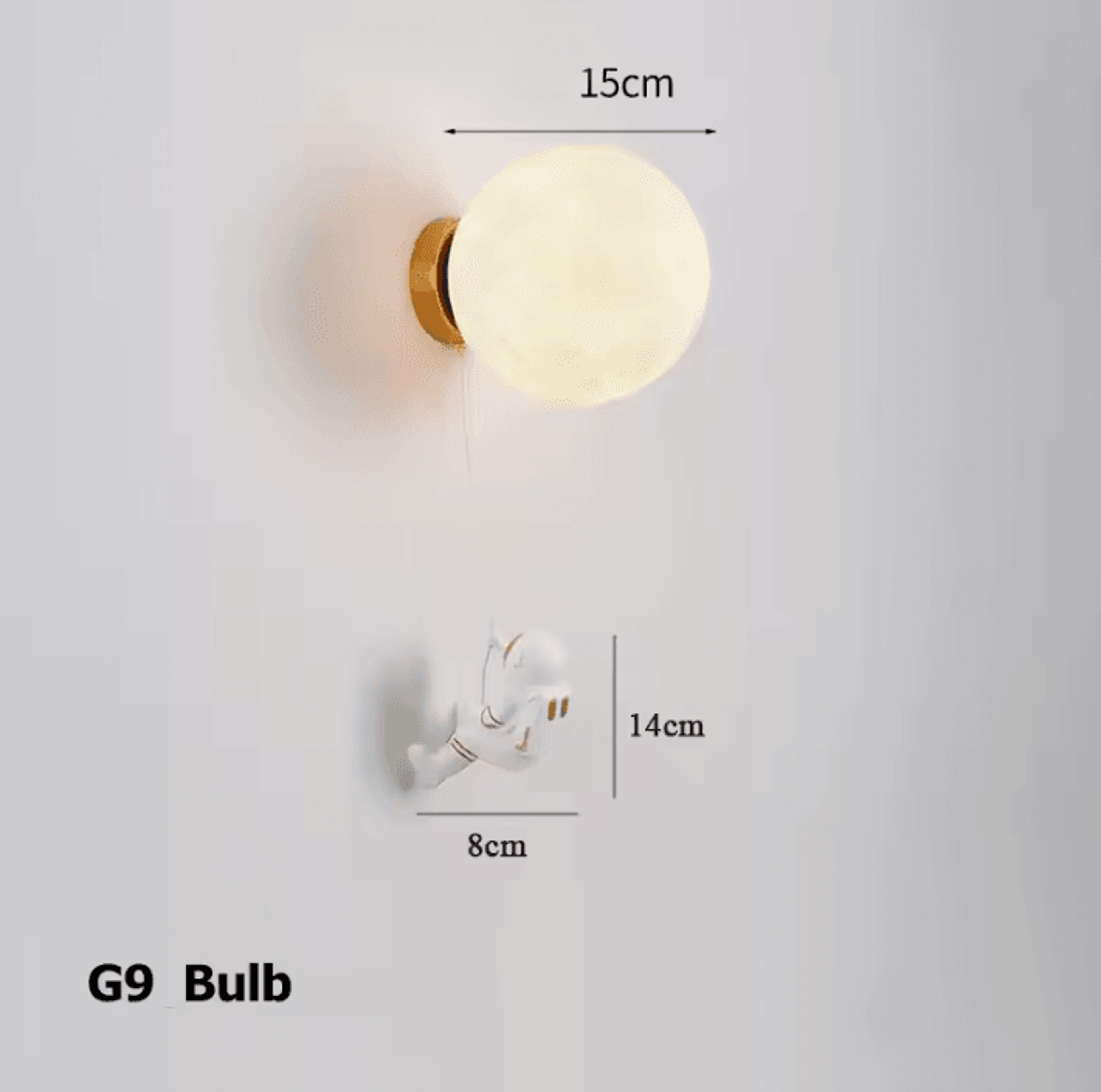 Astronaut Climbing Moon 3D Printed Wall Lamp 4
