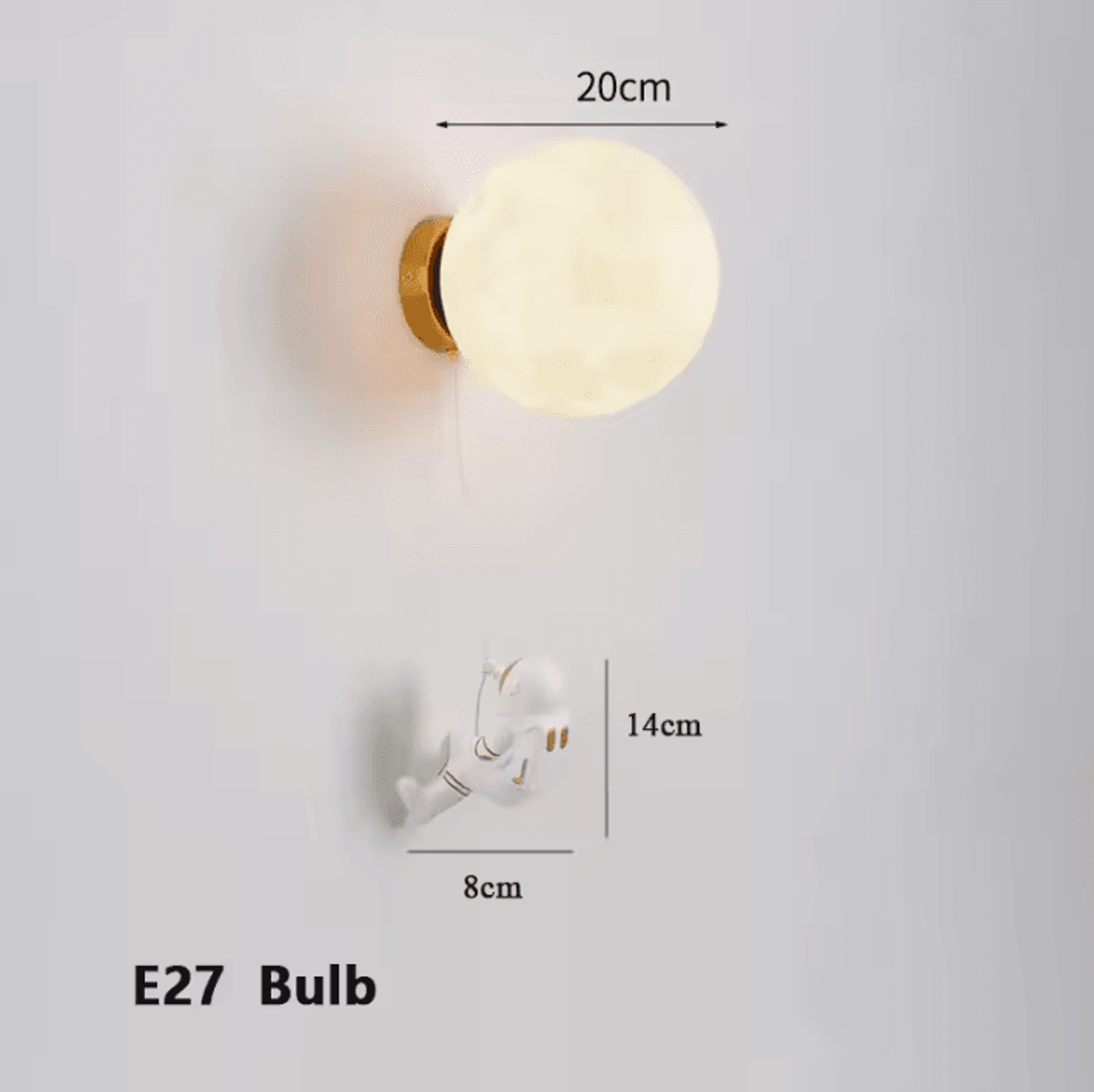 Astronaut Climbing Moon 3D Printed Wall Lamp 8