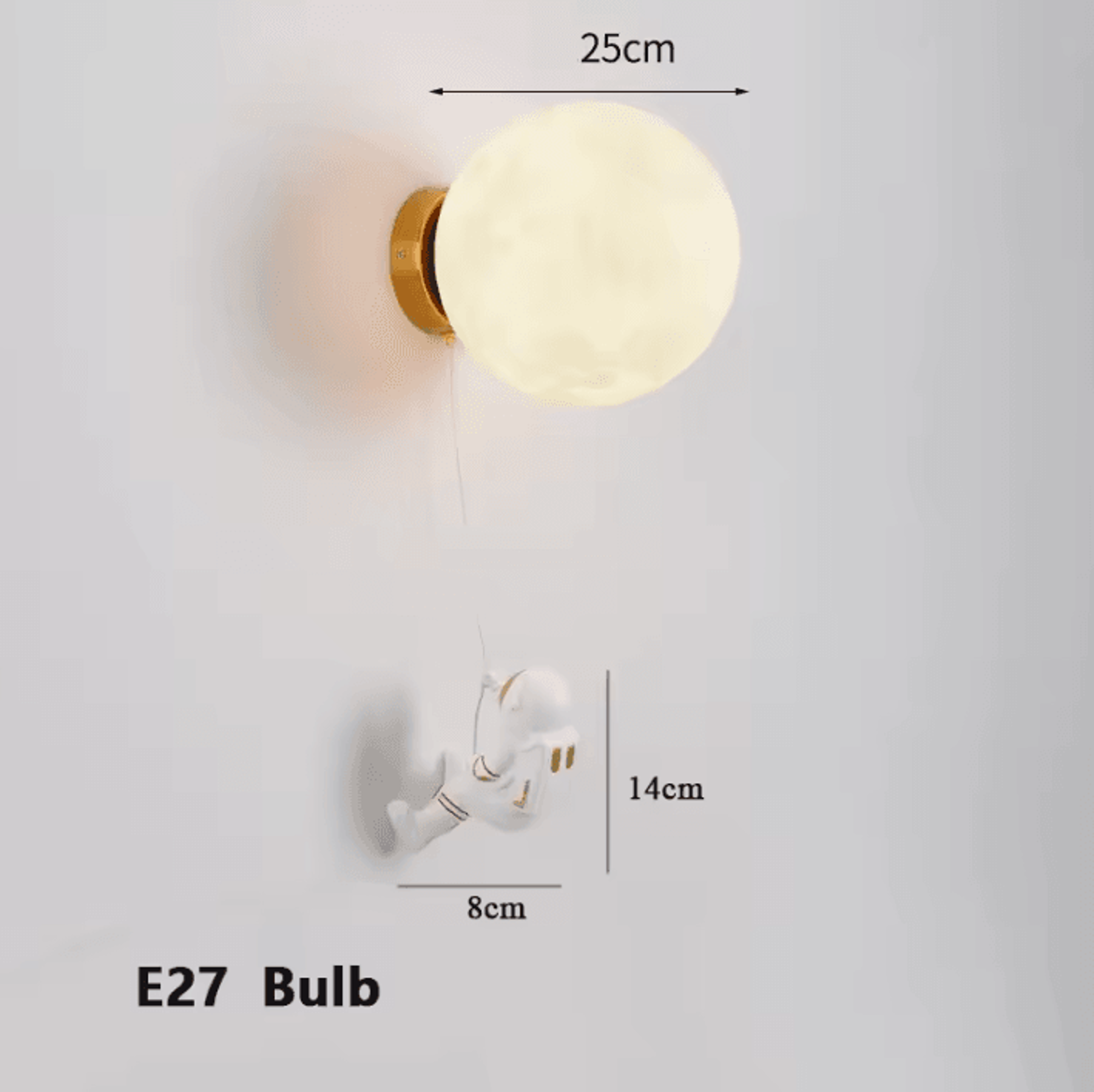 Astronaut Climbing Moon 3D Printed Wall Lamp 5