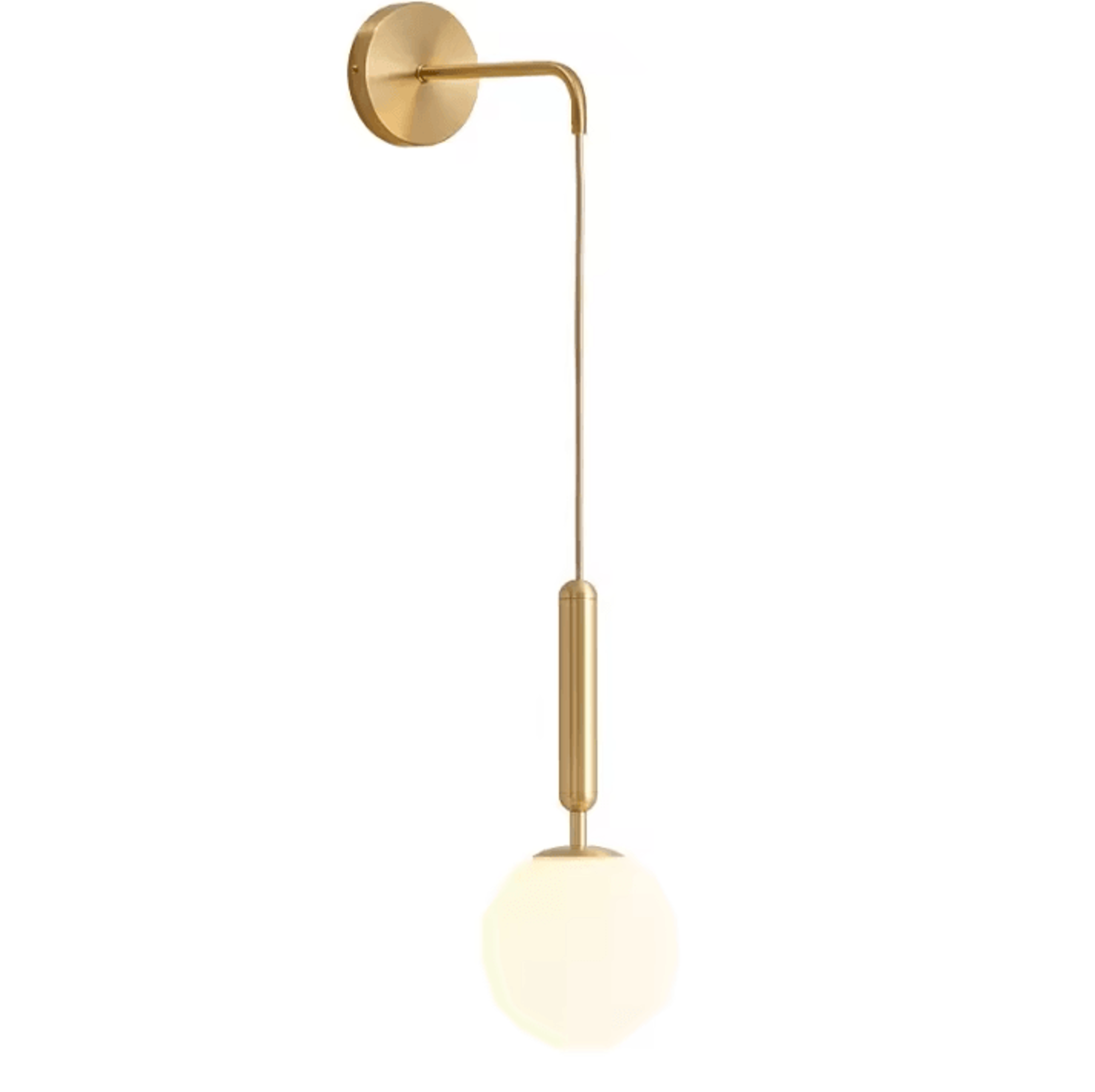 Nordic Milky Glass Globe Wall Sconce 3