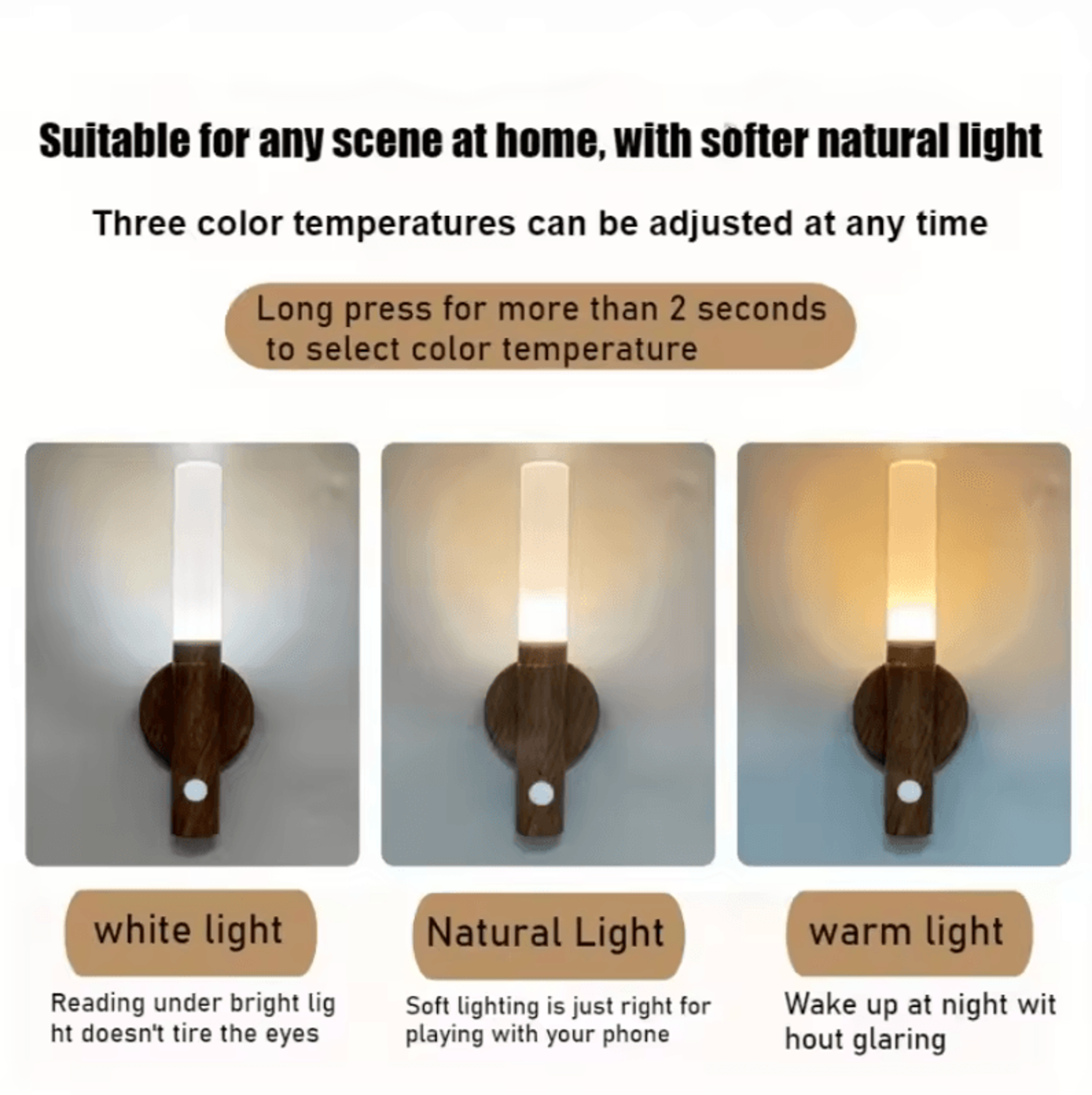 Rechargeable Magnetic Motion Sensor LED Wall Light 2