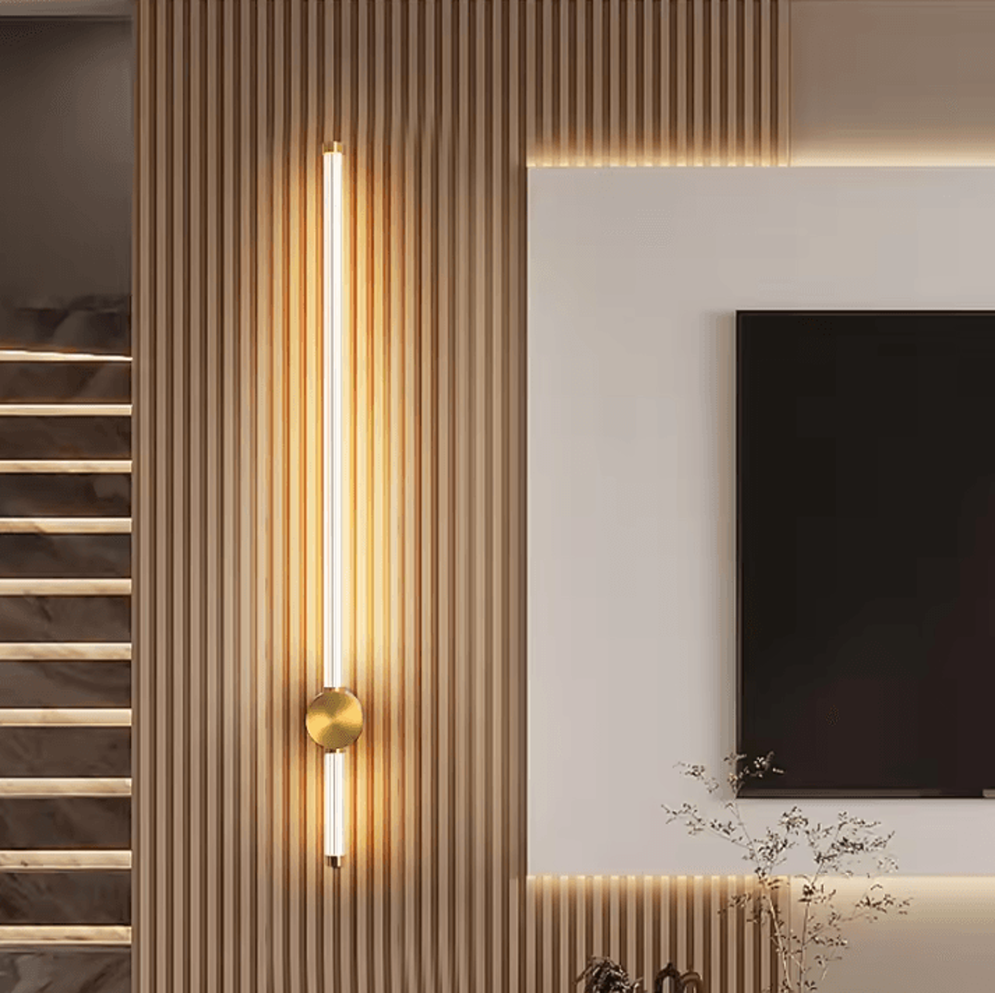 Modern Copper LED Wall Sconce With Acrylic Shade 0