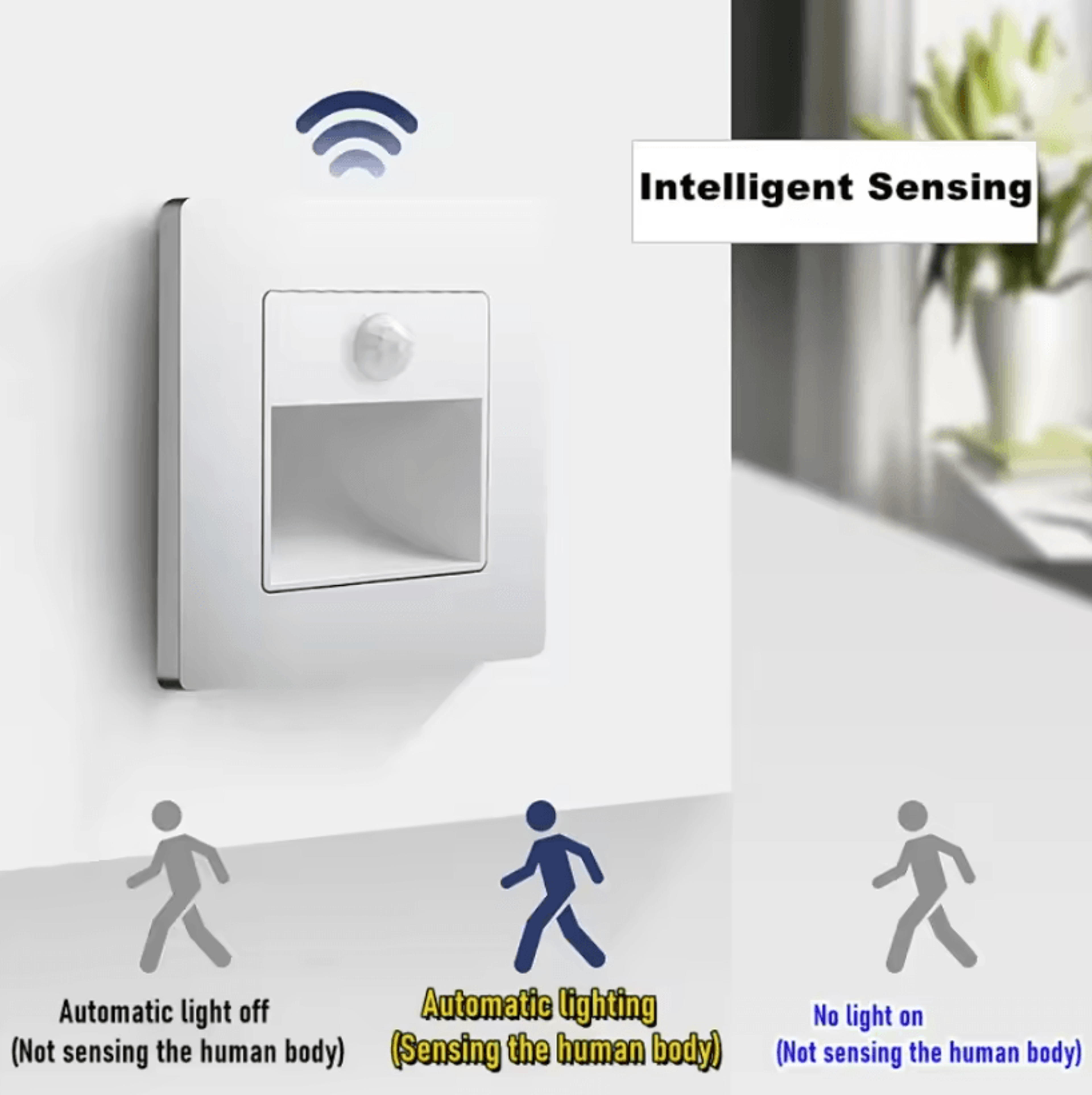 3W Infrared Motion Sensor Recessed LED Step Light 1
