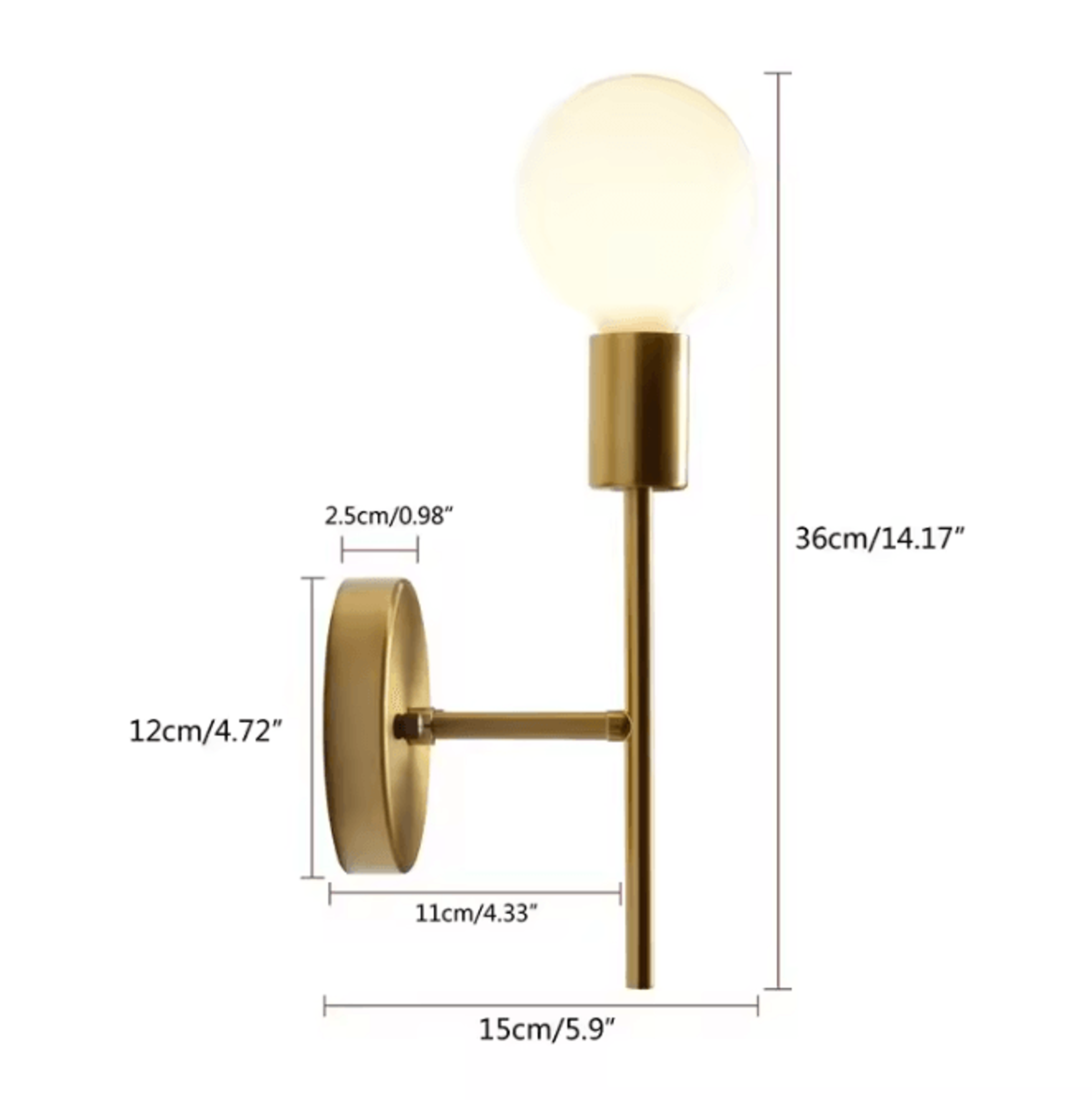 Retro Gold Iron E27 Wall Sconce 5