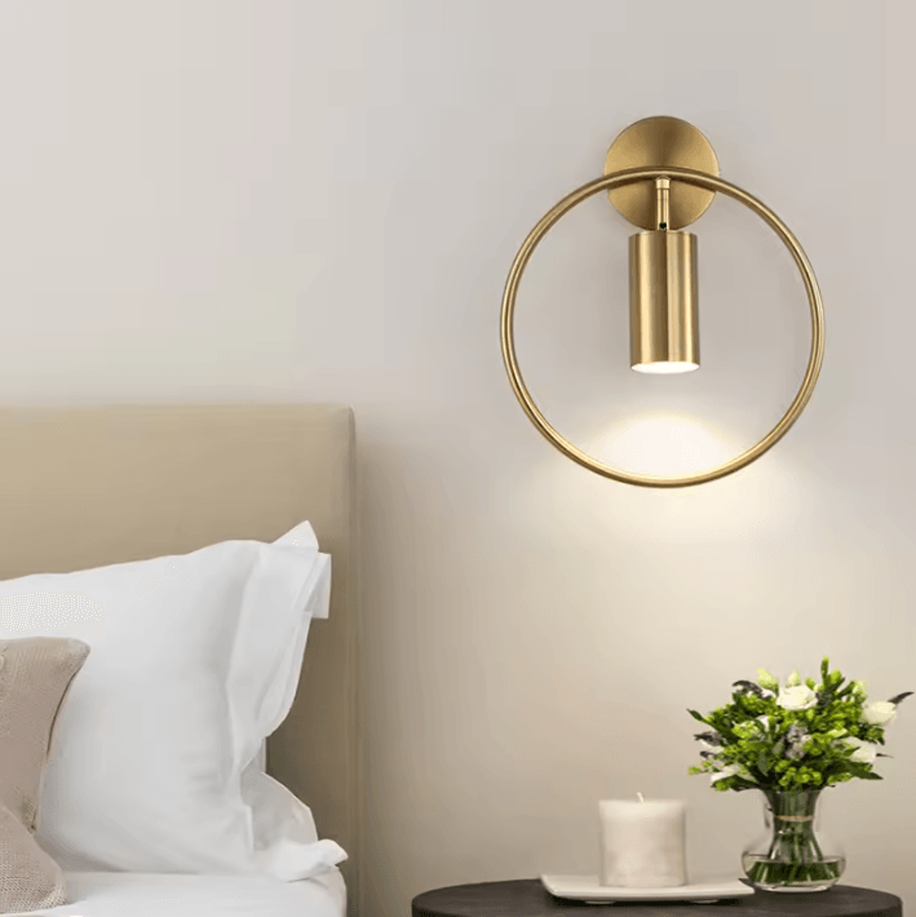 Nordic Gold Decorative Bedside Wall Sconce 1