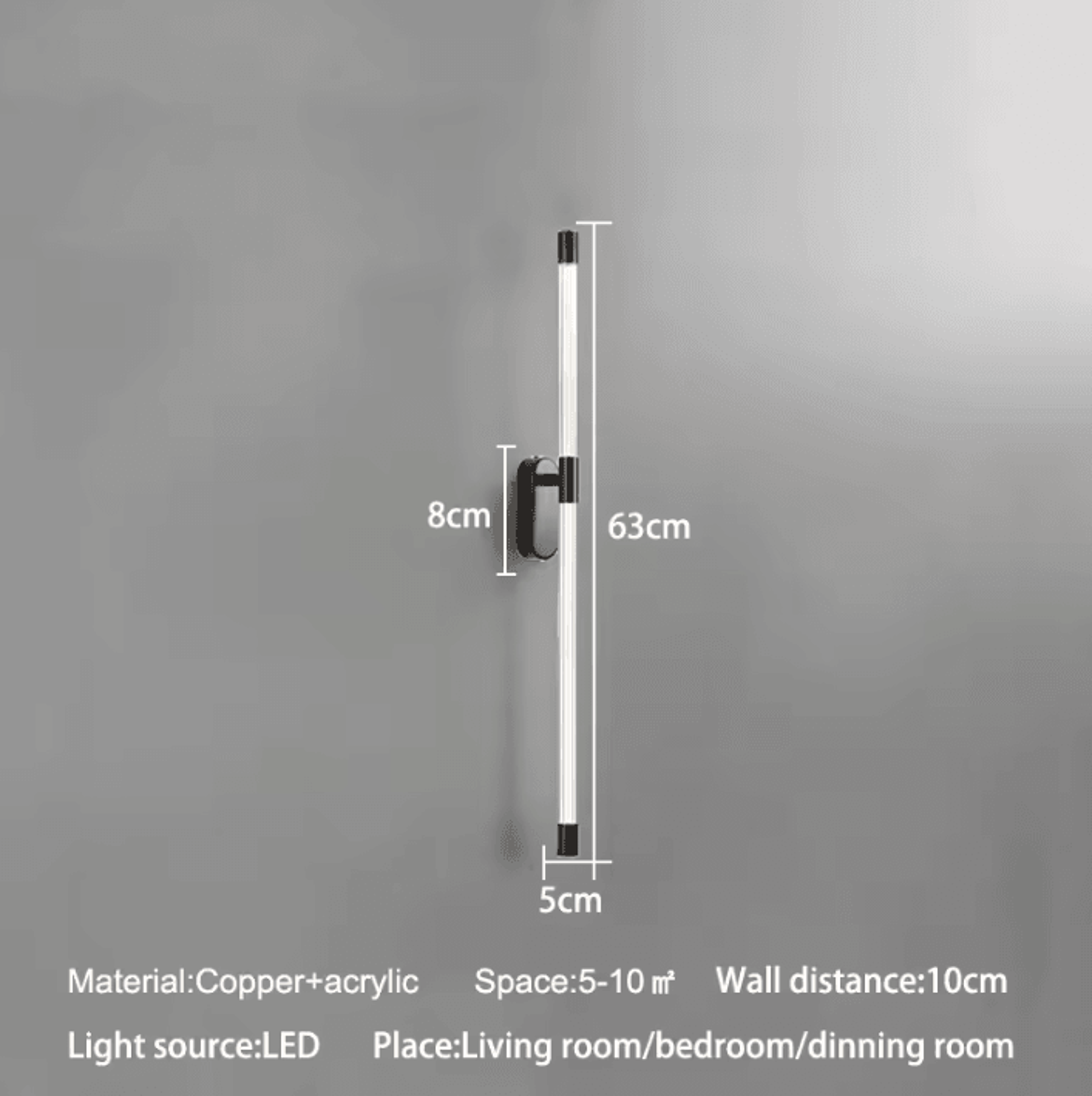 Nordic Minimalist Linear LED Wall Sconce 5