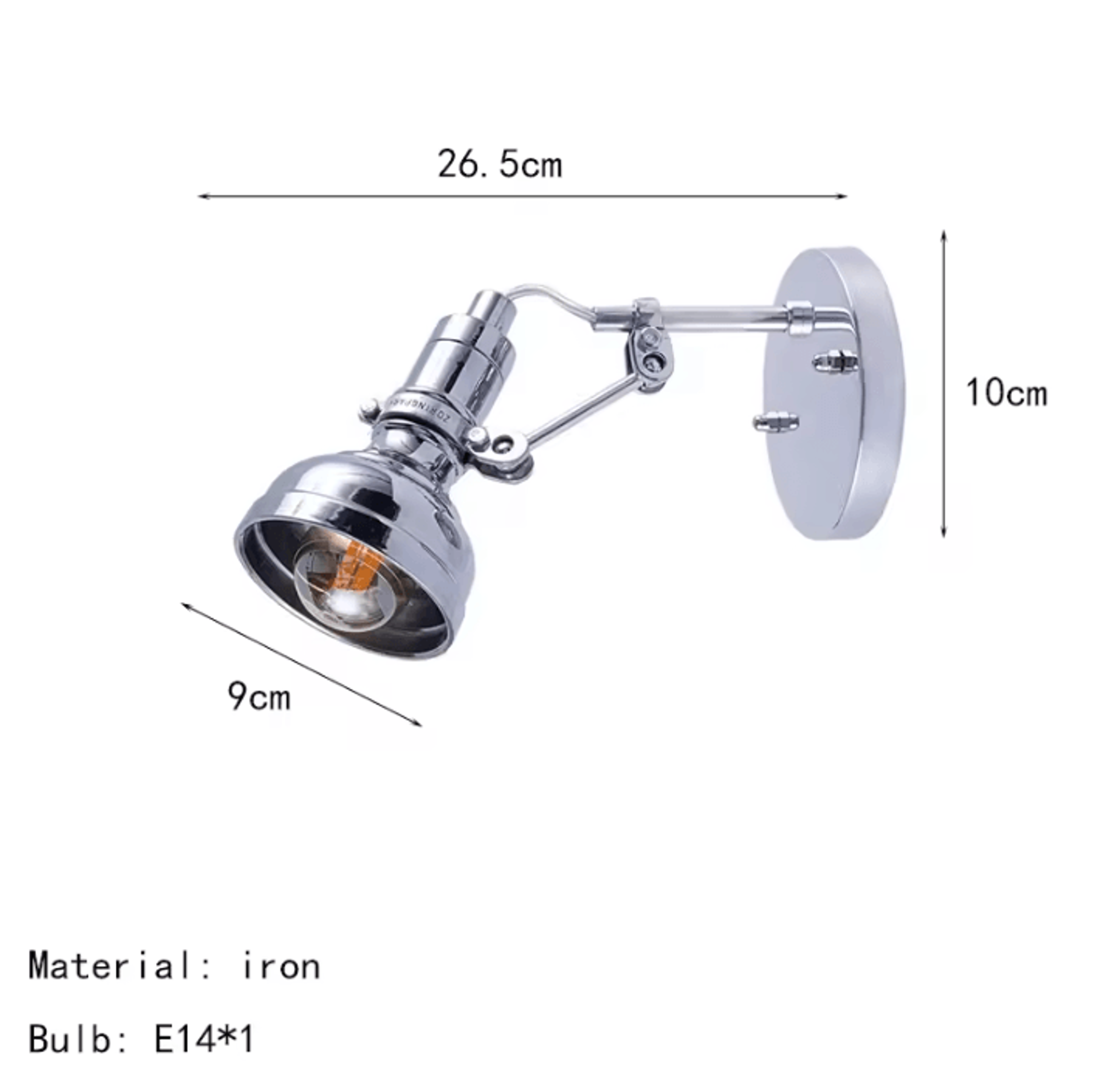 American Chrome E14 Wall Sconce 5