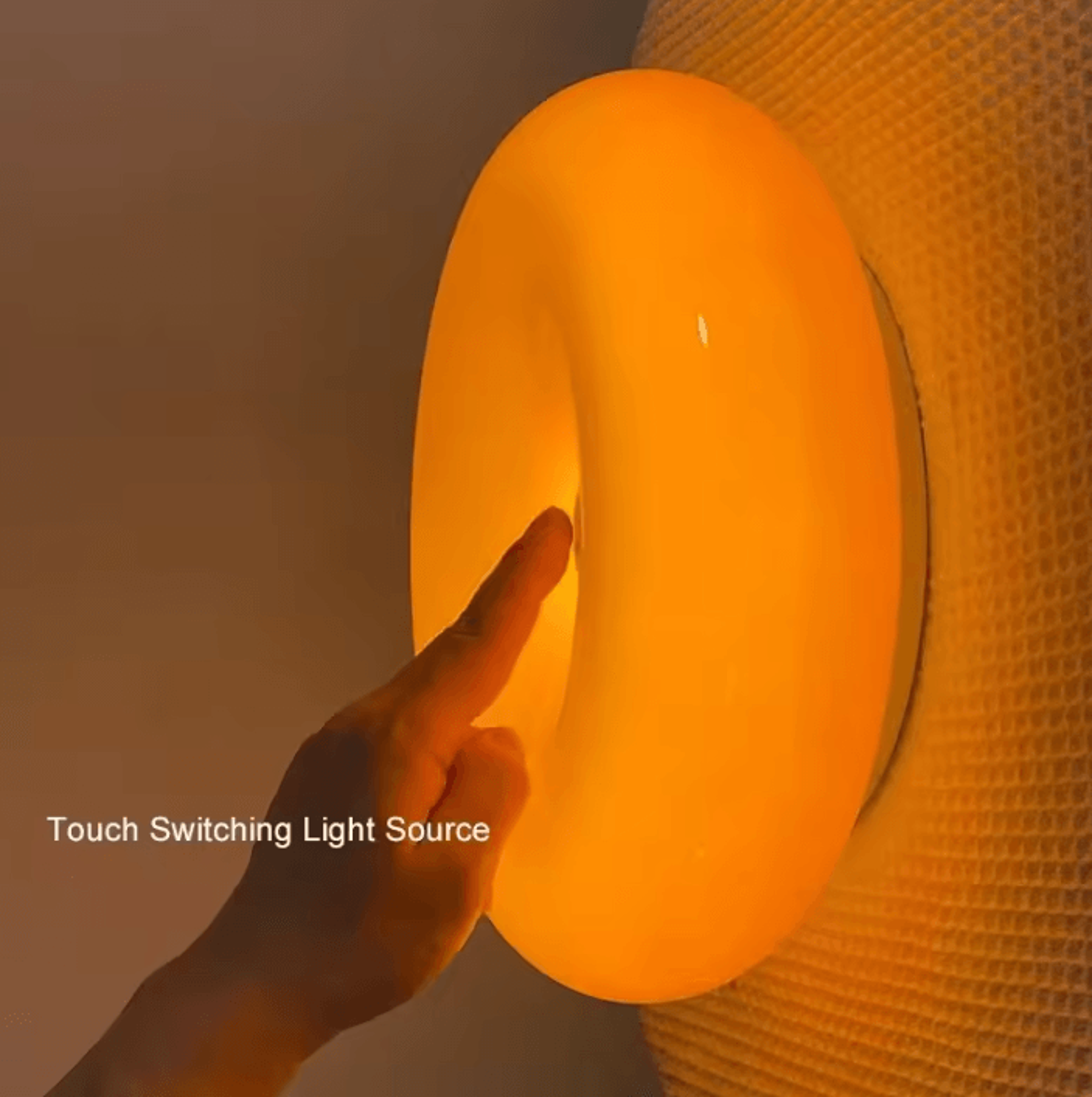 Orange Donut Glass LED Wall Lamp 3