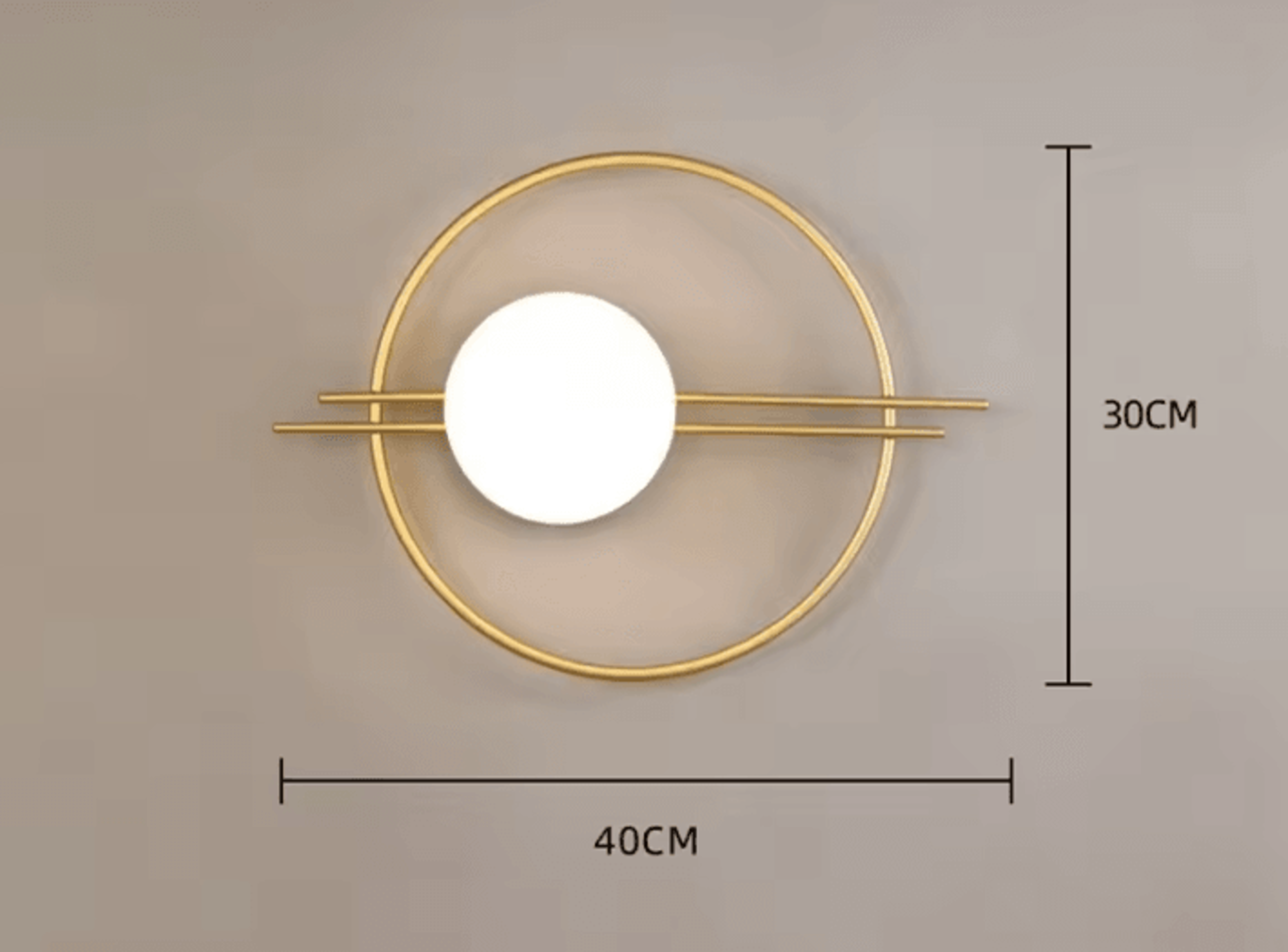 Modern Gold Black Round LED Wall Sconce 6