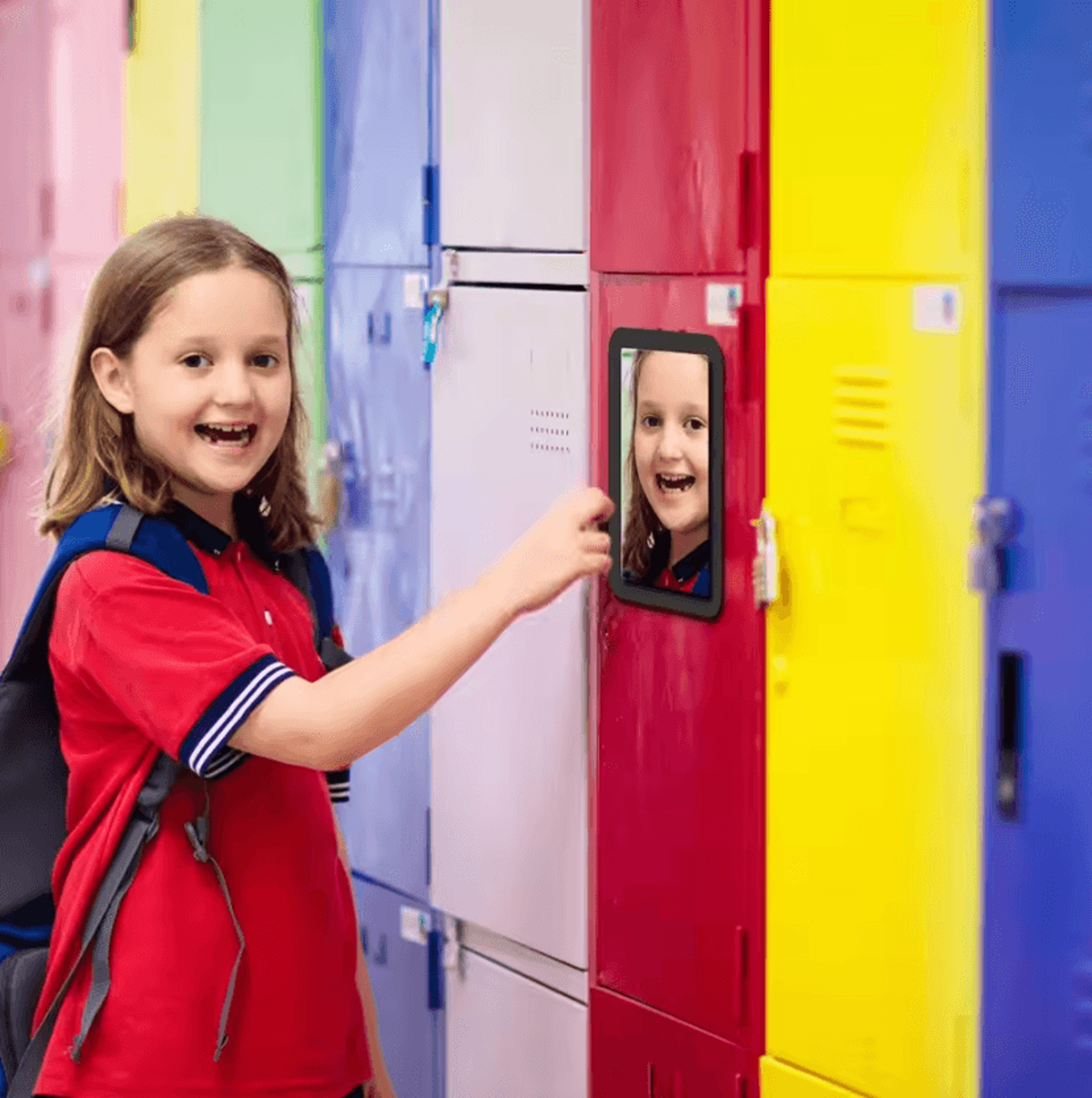 5x7 Inch Portable Magnetic Locker Mirror 1