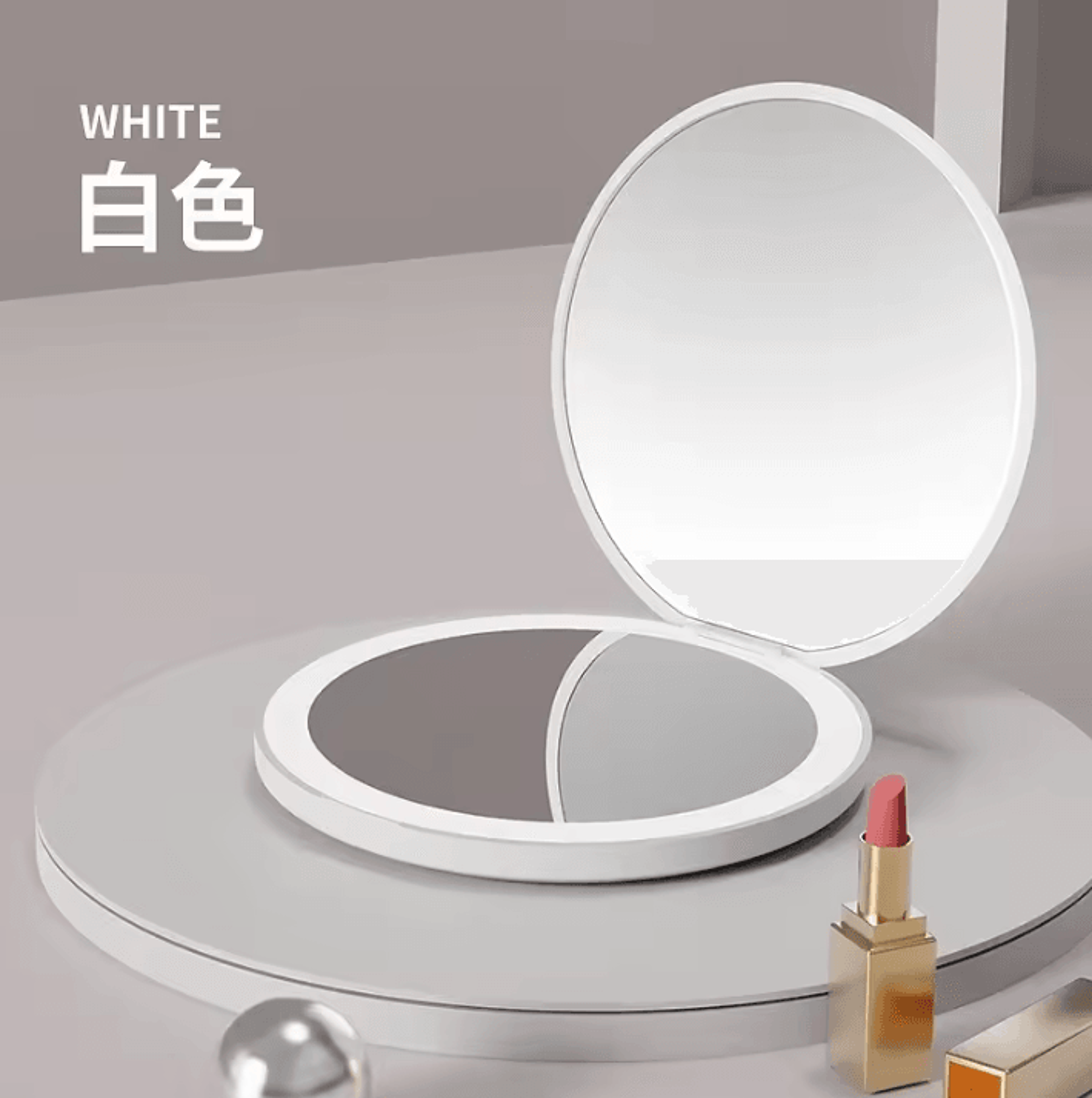 Portable LED Double Sided Travel Makeup Mirror 6