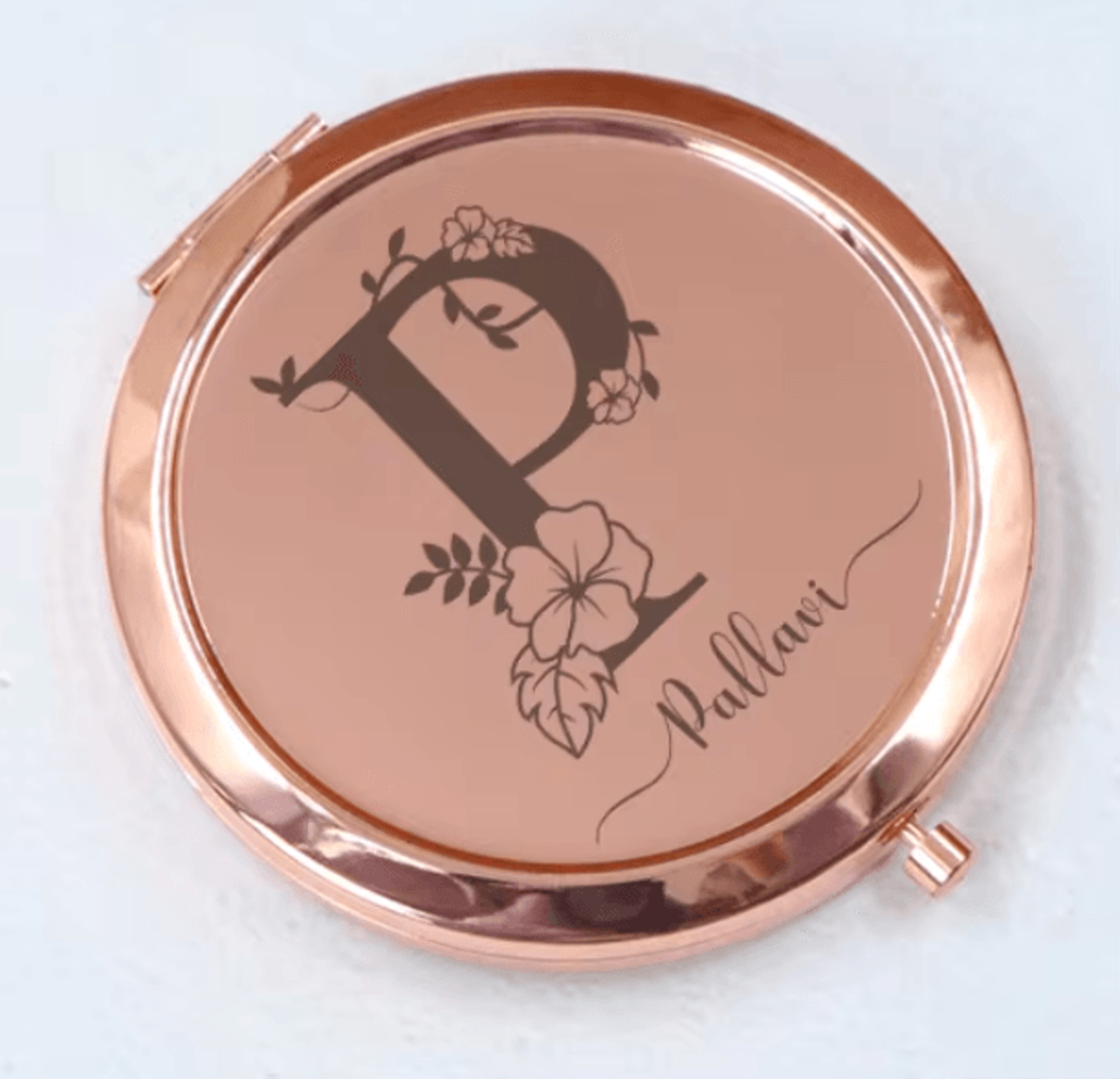 Personalized Name Stainless Steel Pocket Mirror 6