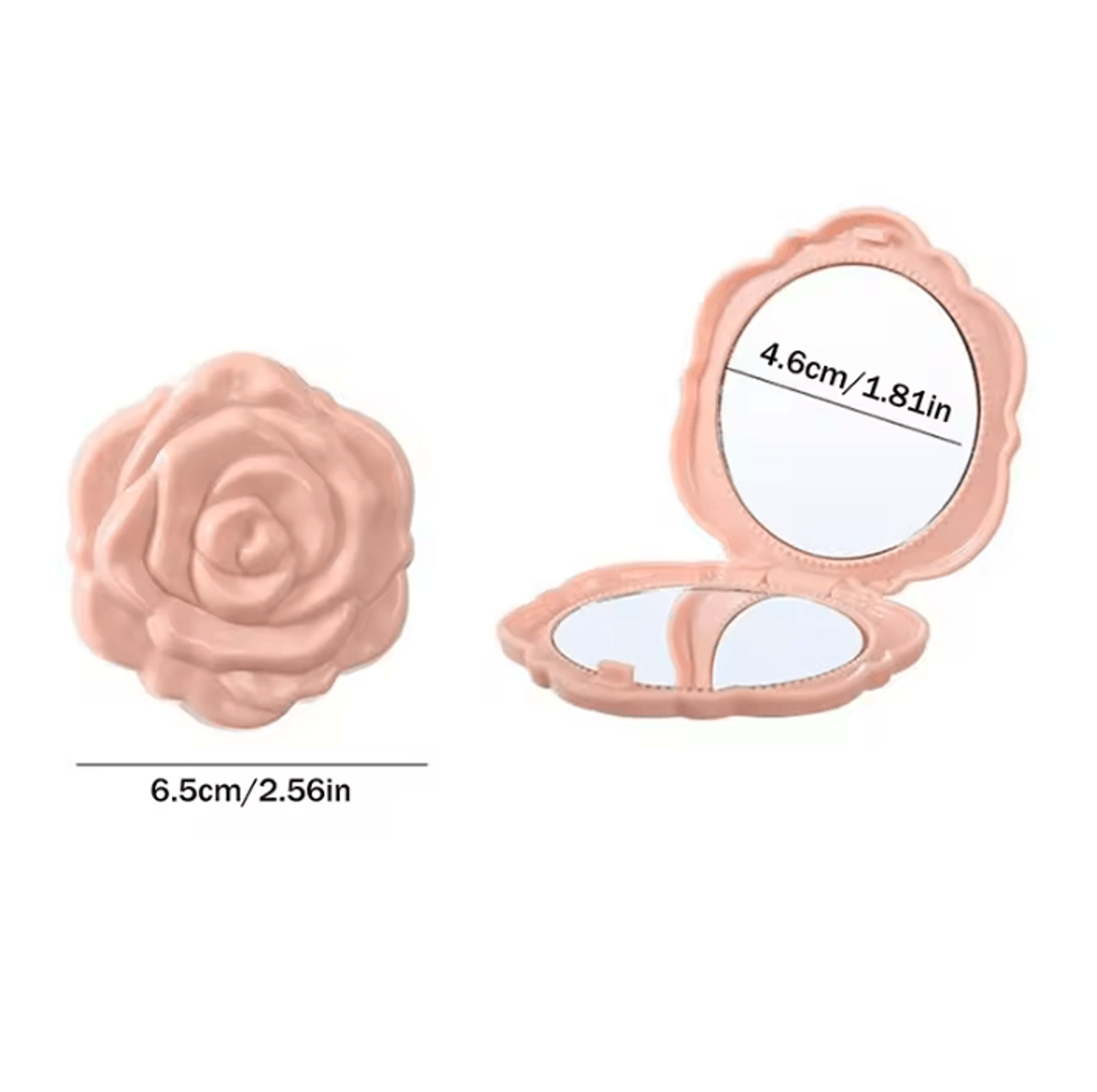 Retro Rose Double Sided Pocket Makeup Mirror 3