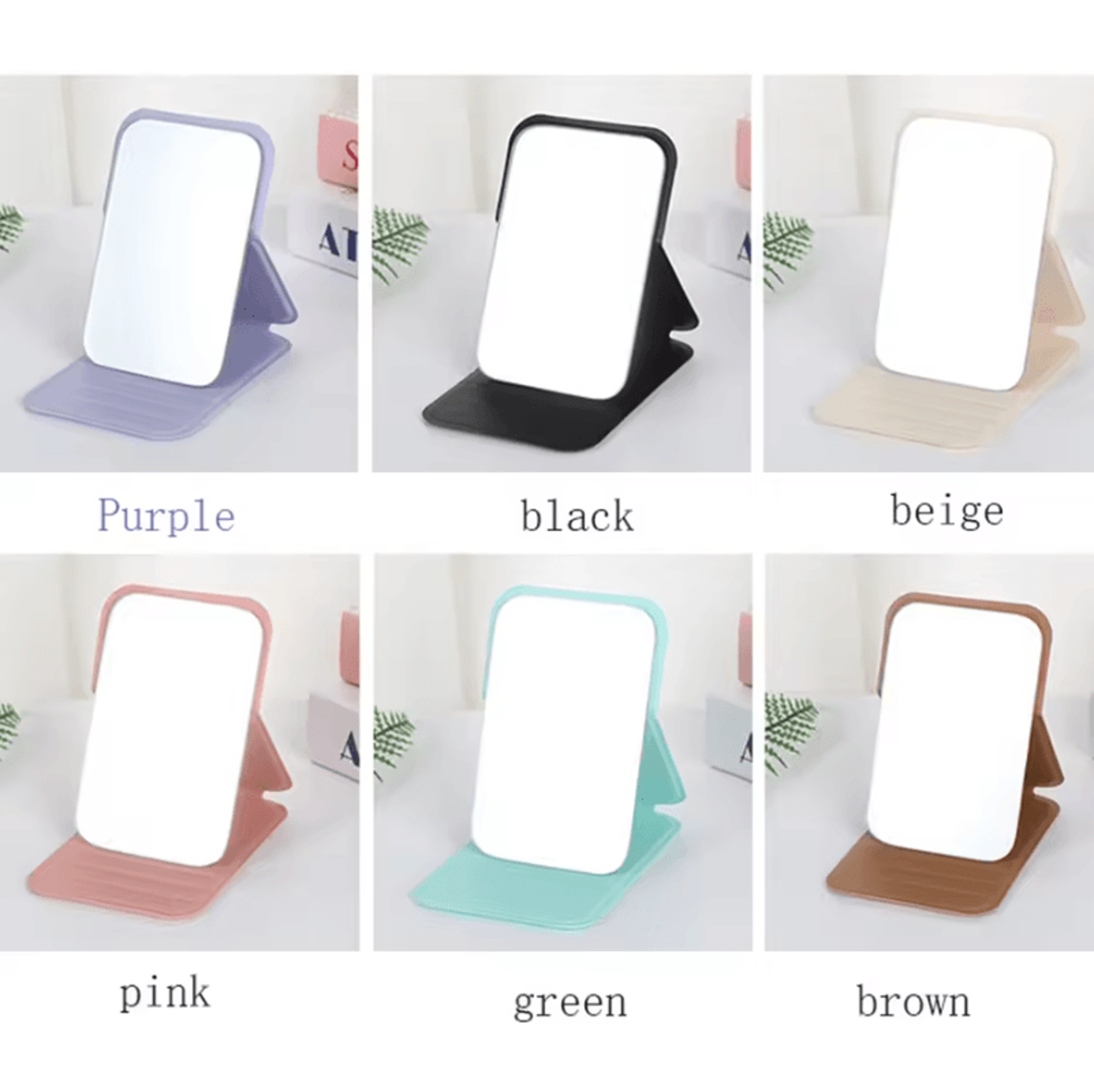 Personalized Folding Desktop Makeup Mirror 2