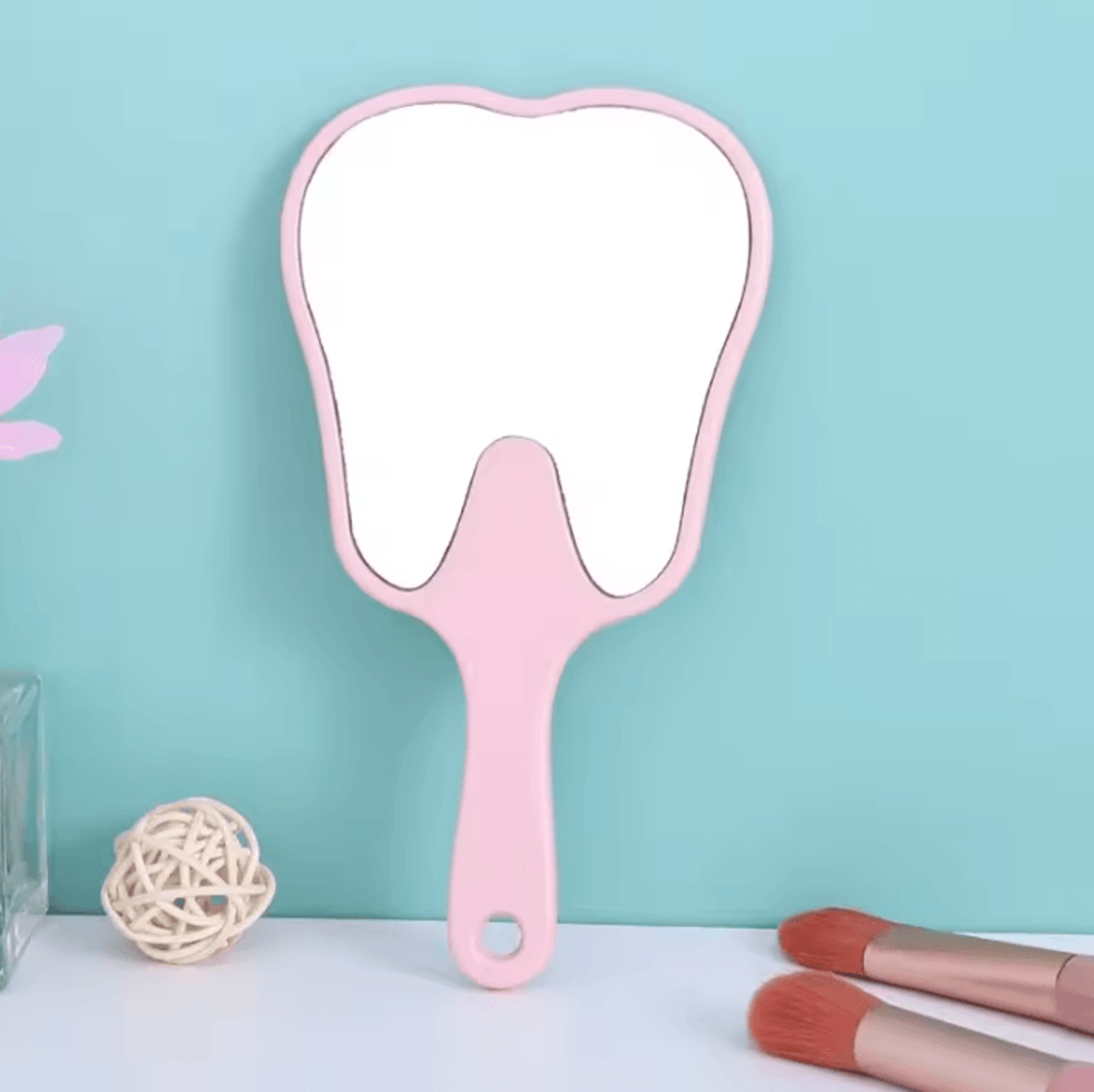 Cute Tooth Shaped Handheld Dental Mirror 6