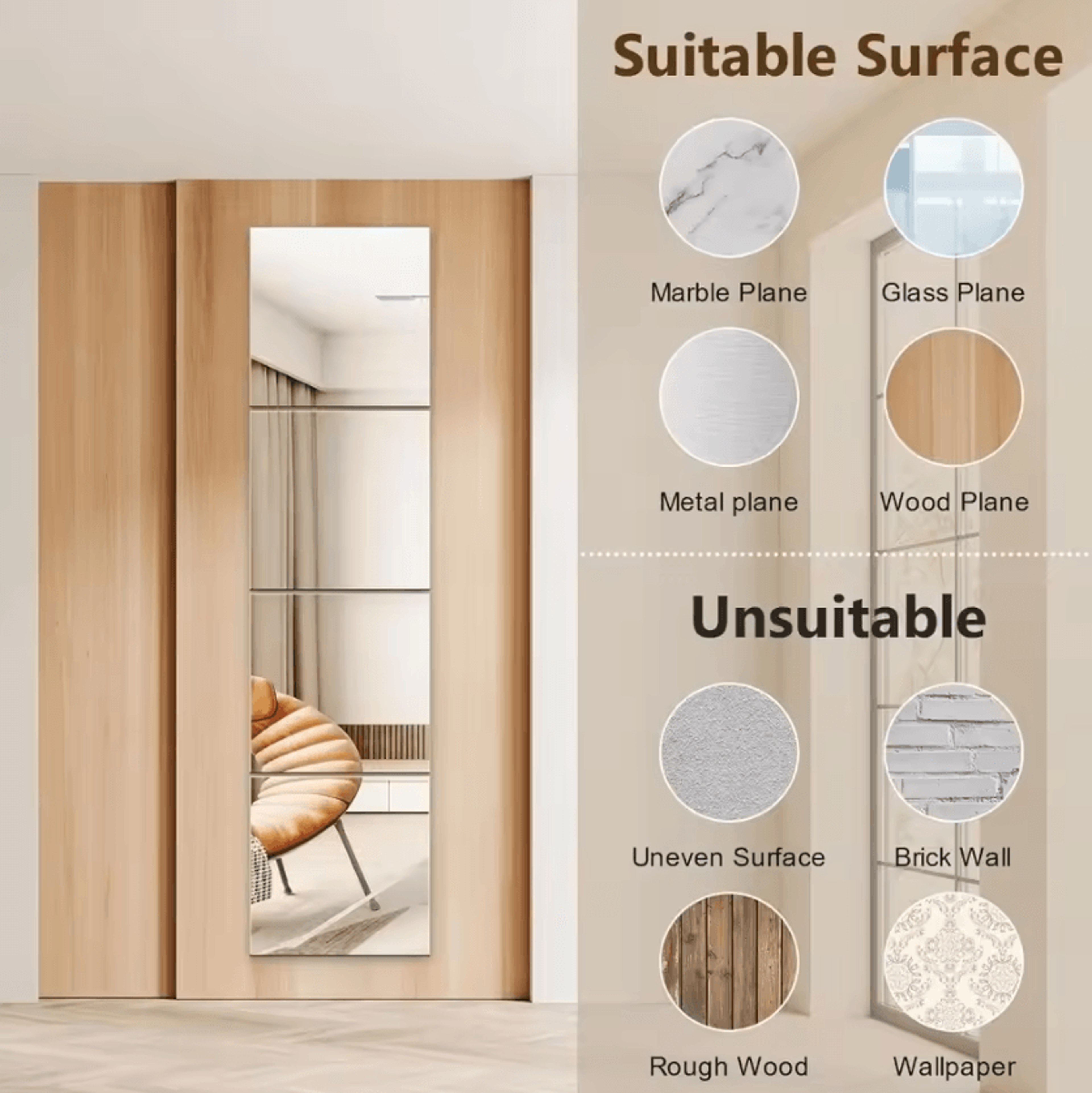 Self Adhesive Shatterproof Acrylic Mirror Sheet 2