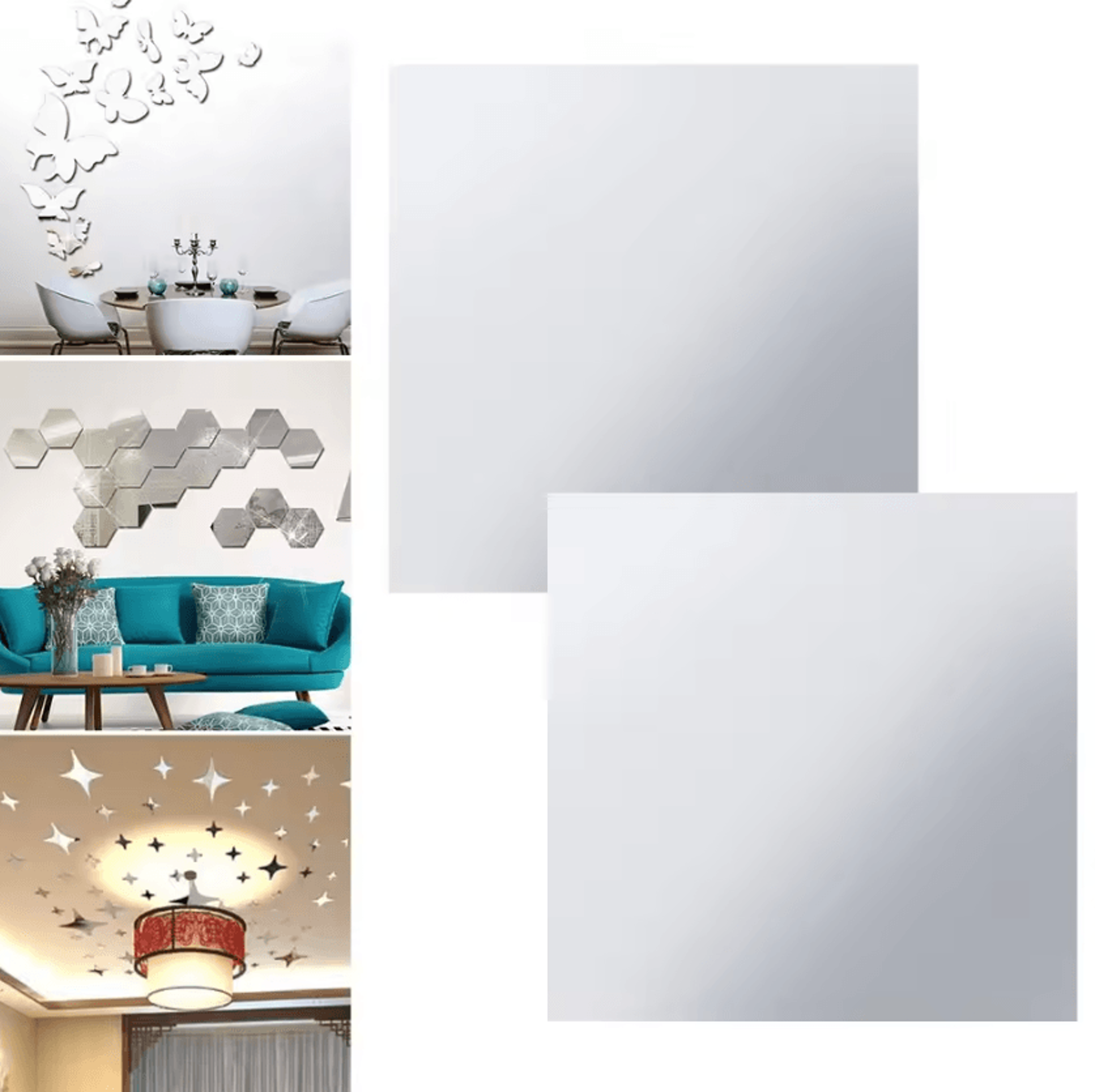 Self Adhesive Acrylic PET Soft Mirror Sticker 3