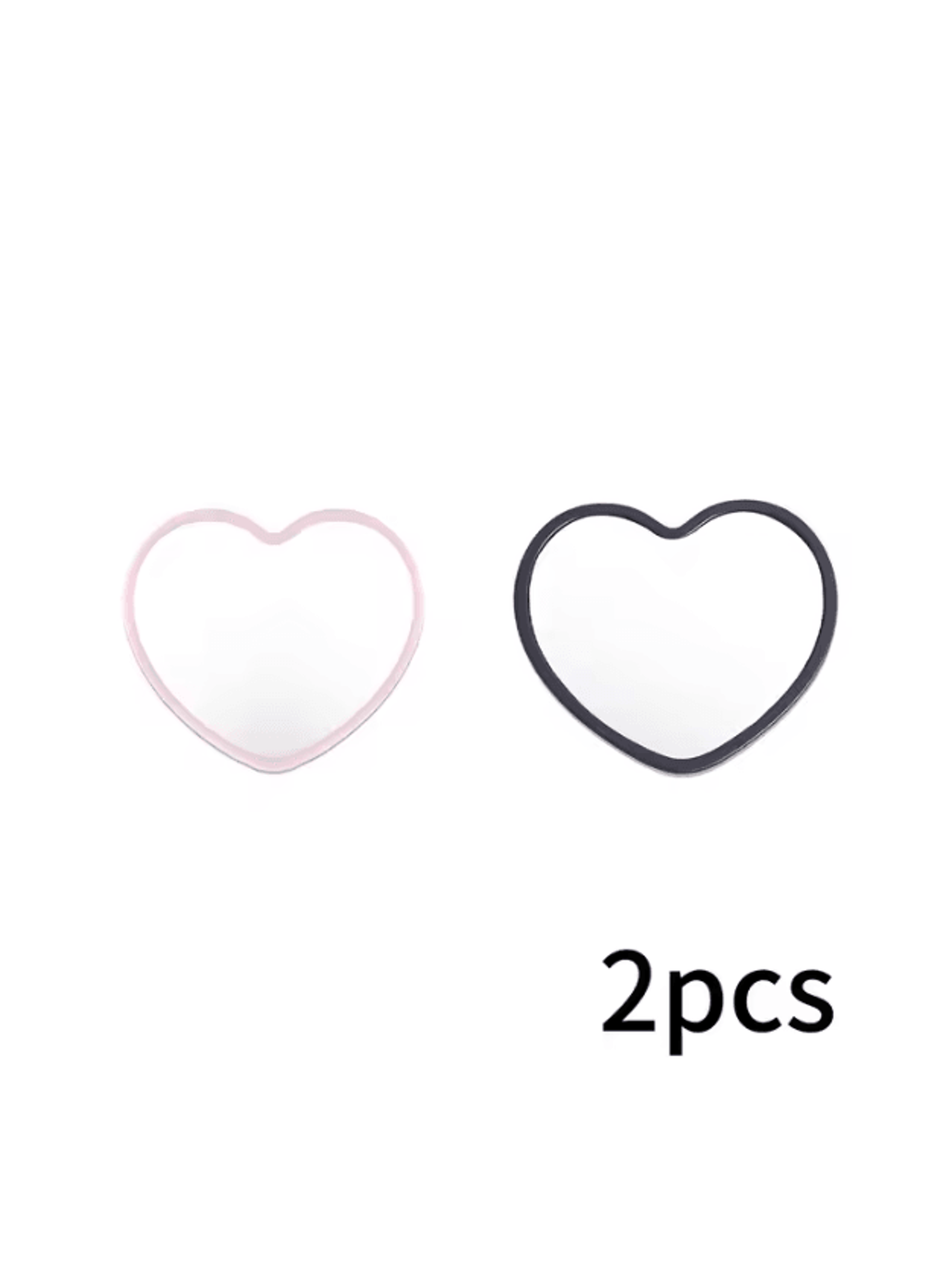 Cute Heart Shaped Mini Desktop Makeup Mirror 5