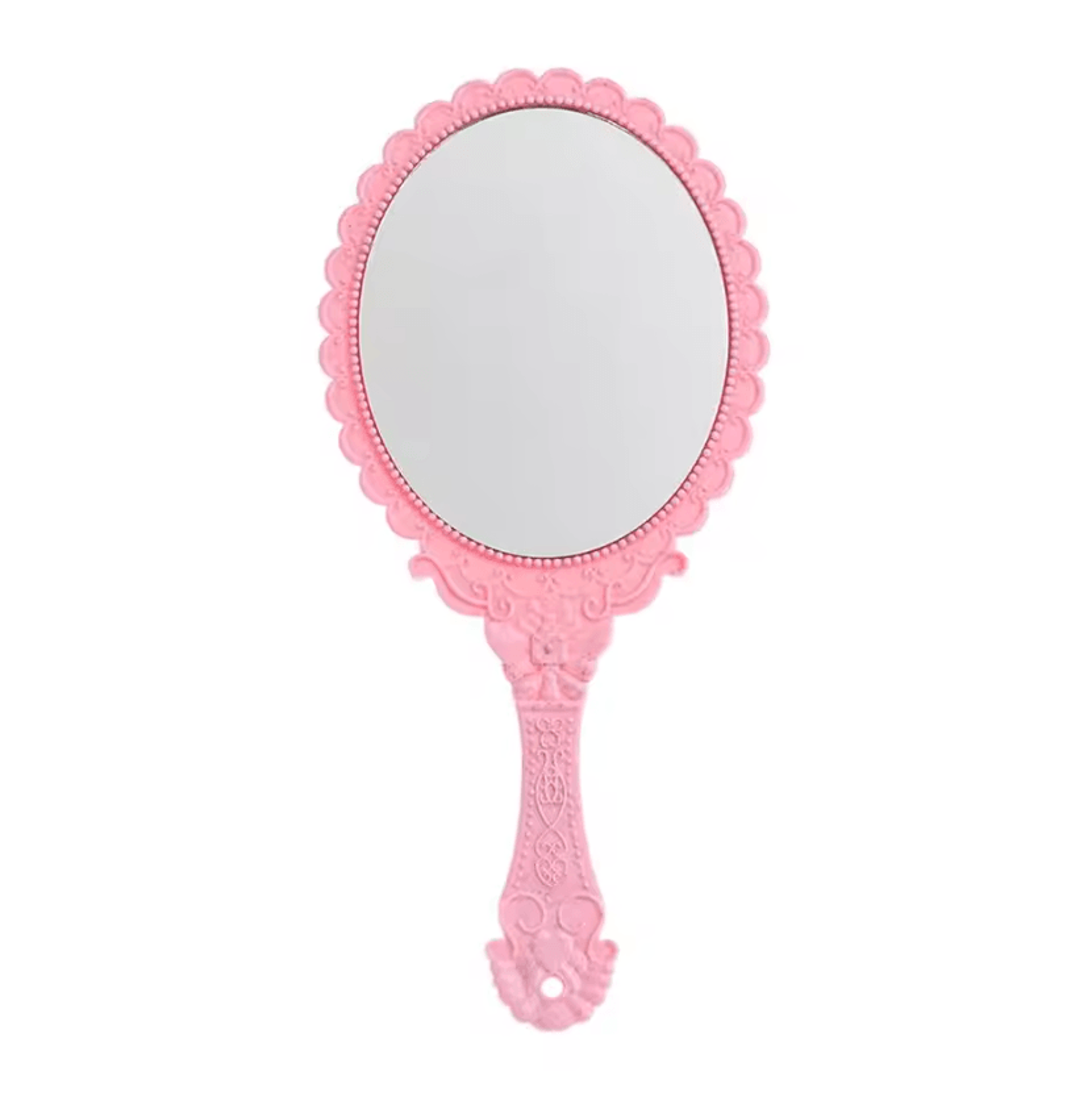 Vintage Oval Handheld Vanity Mirror With Standing Base 8