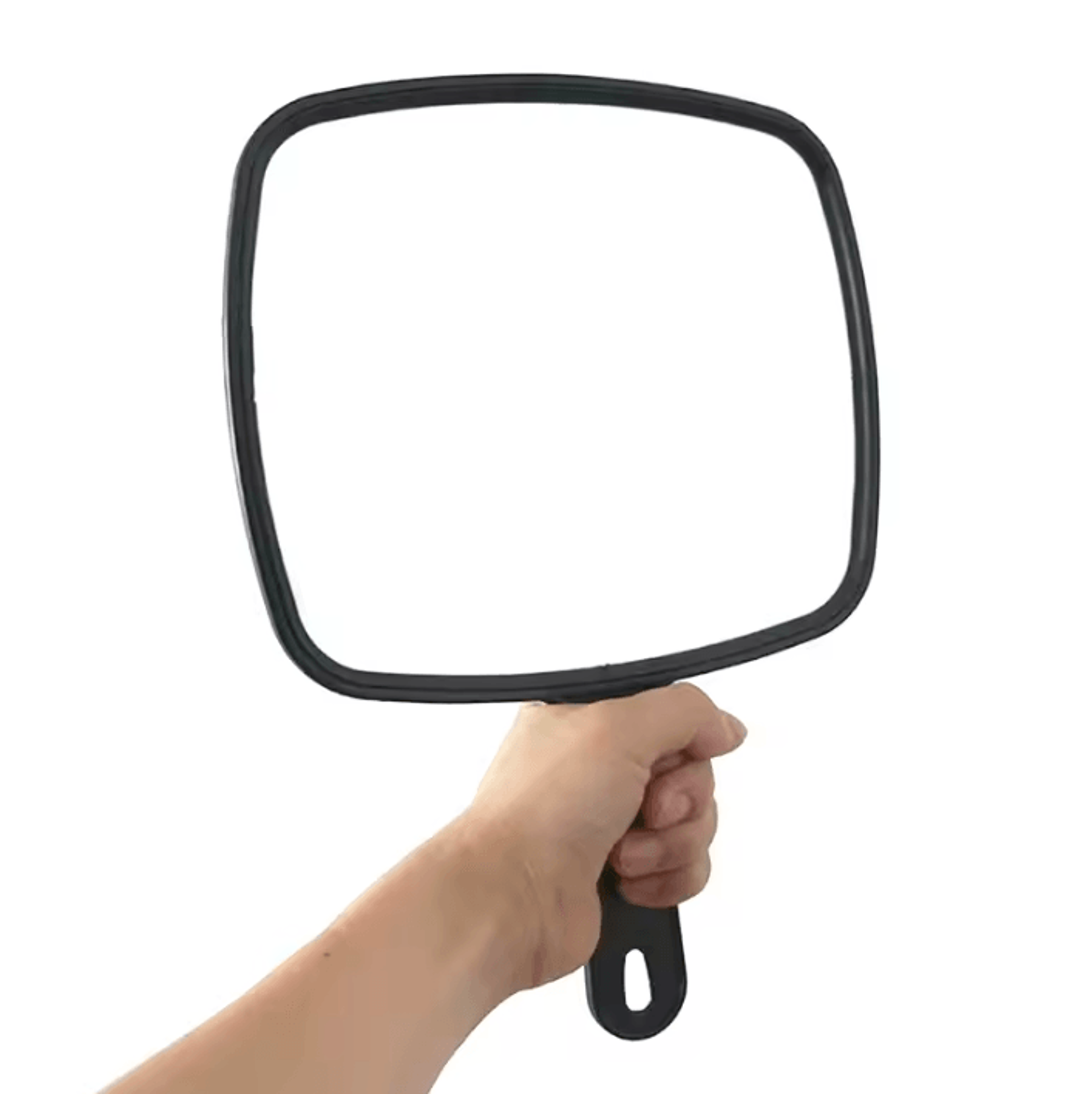professional large hairdresser hand mirror with handle