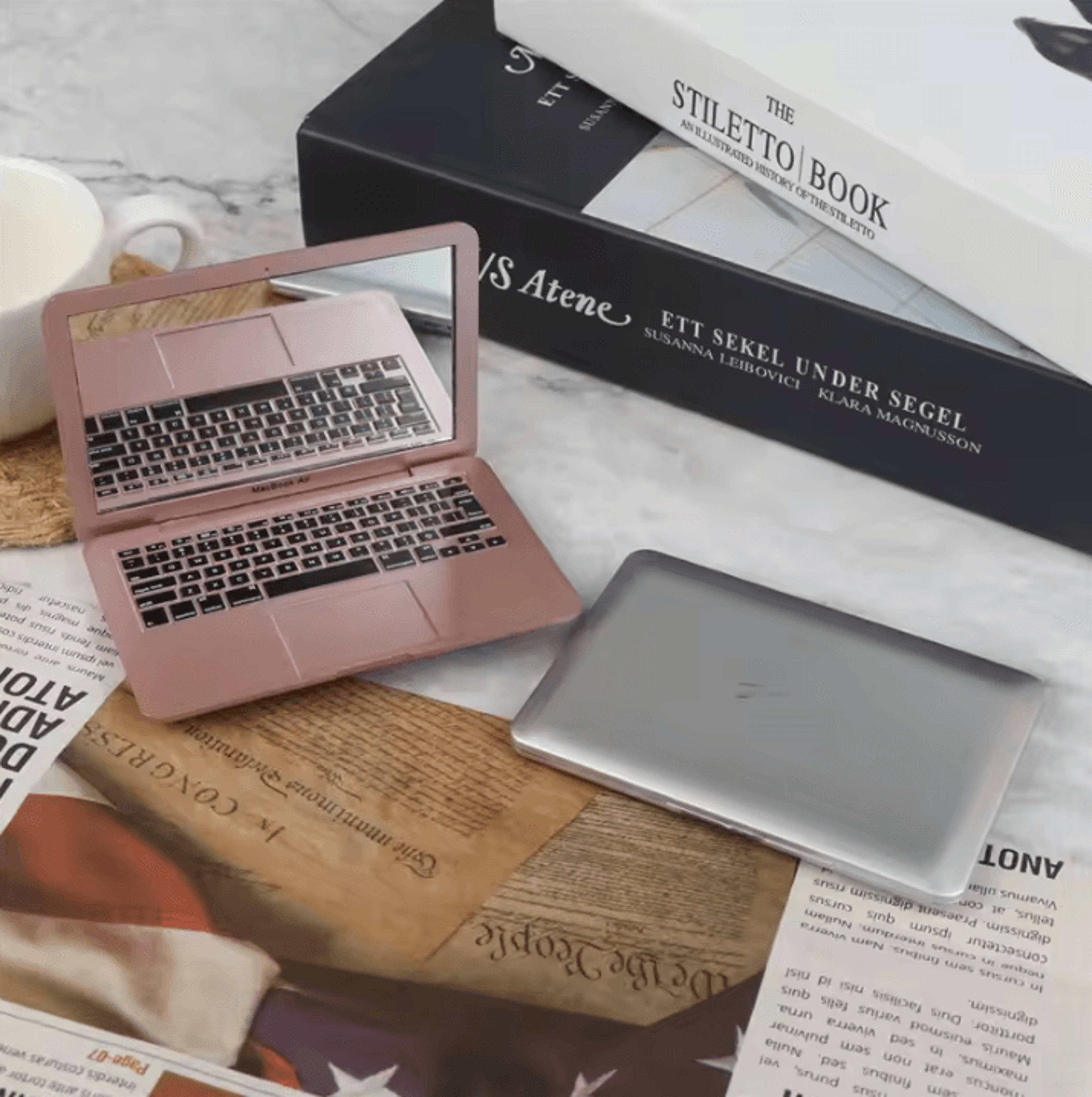 Mini Laptop Shaped Pocket Makeup Mirror 3