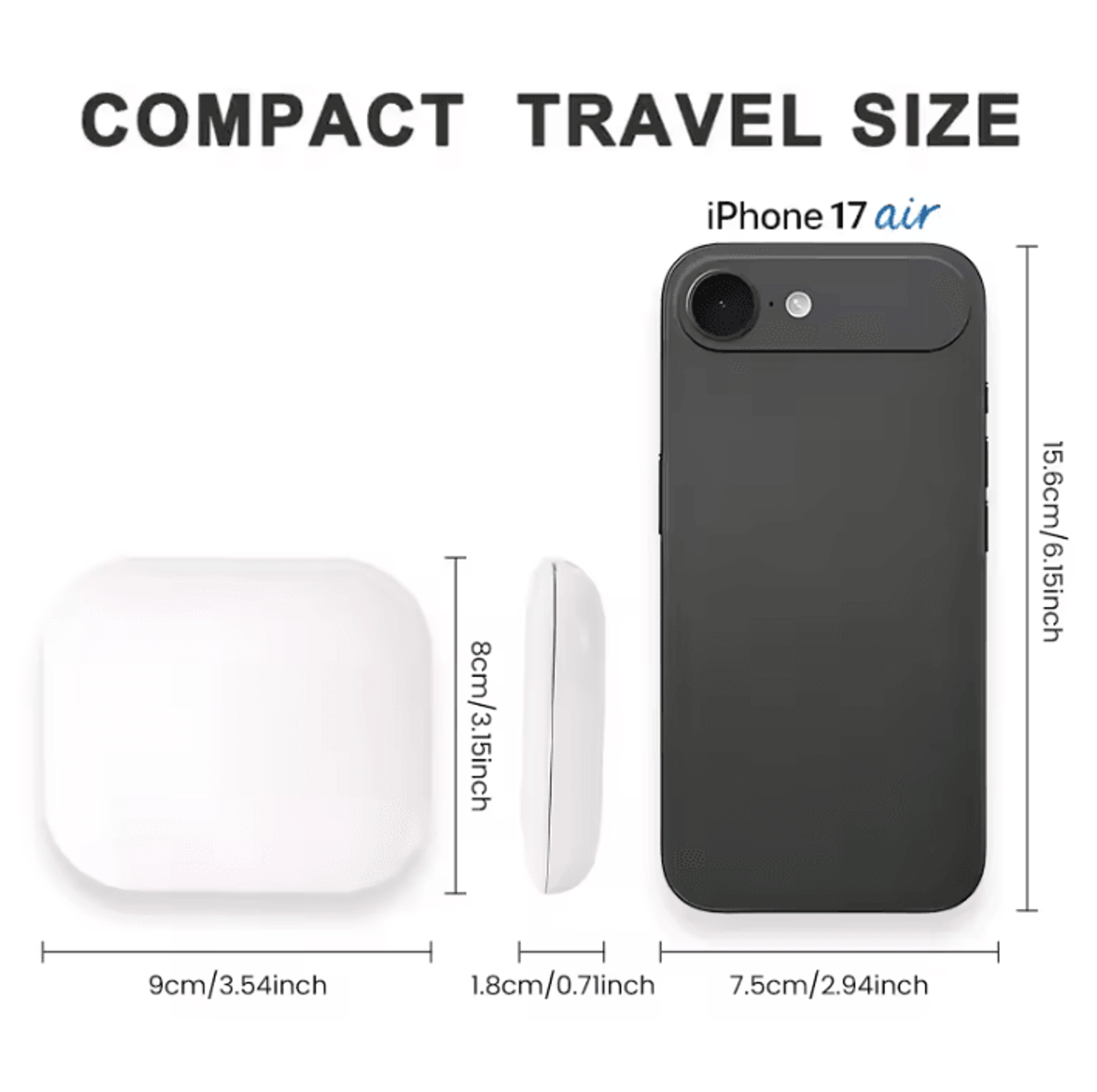 2X Magnifying LED Compact Travel Makeup Mirror 3