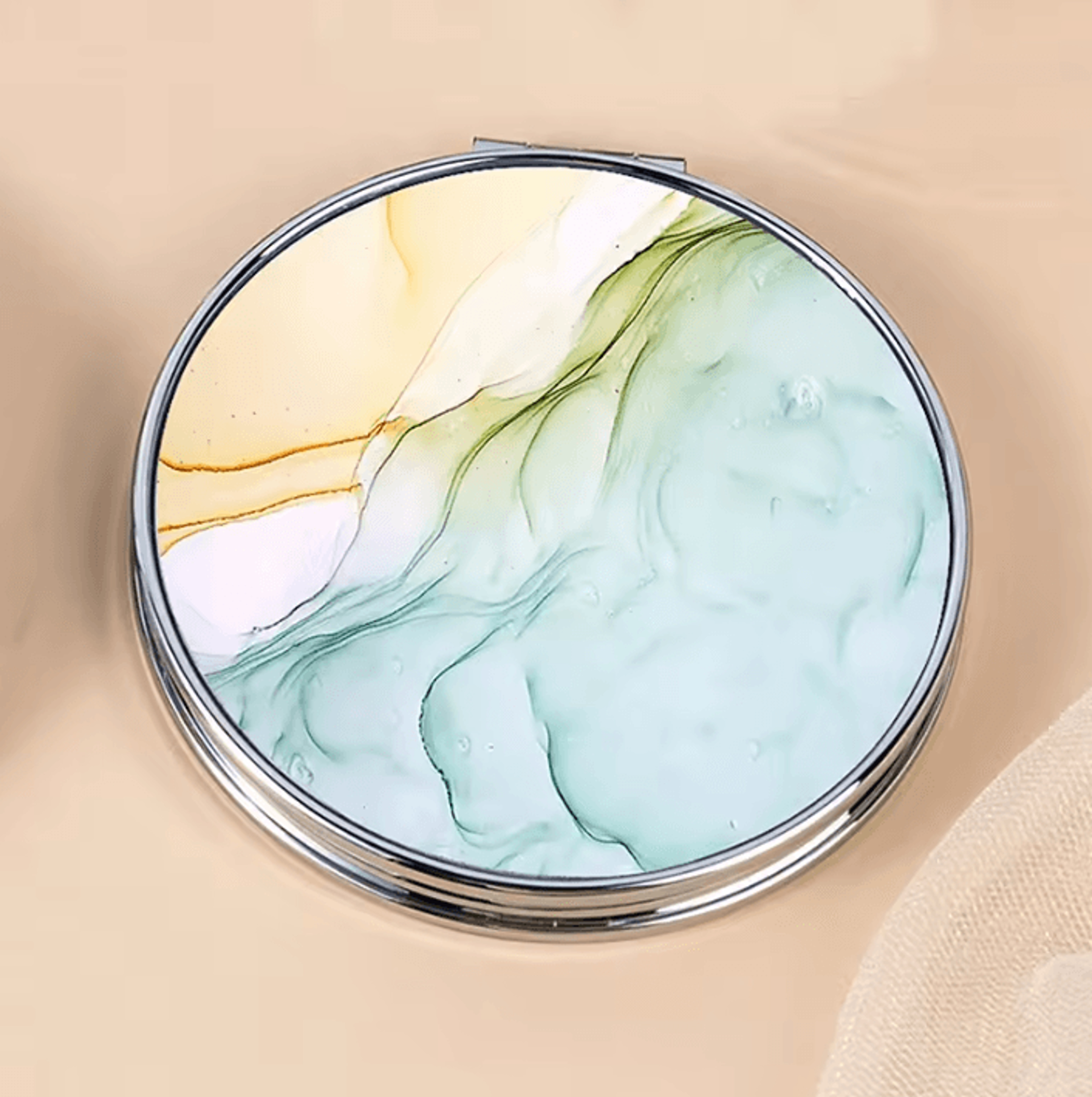Vintage Stripe Mini Compact Makeup Mirror 10