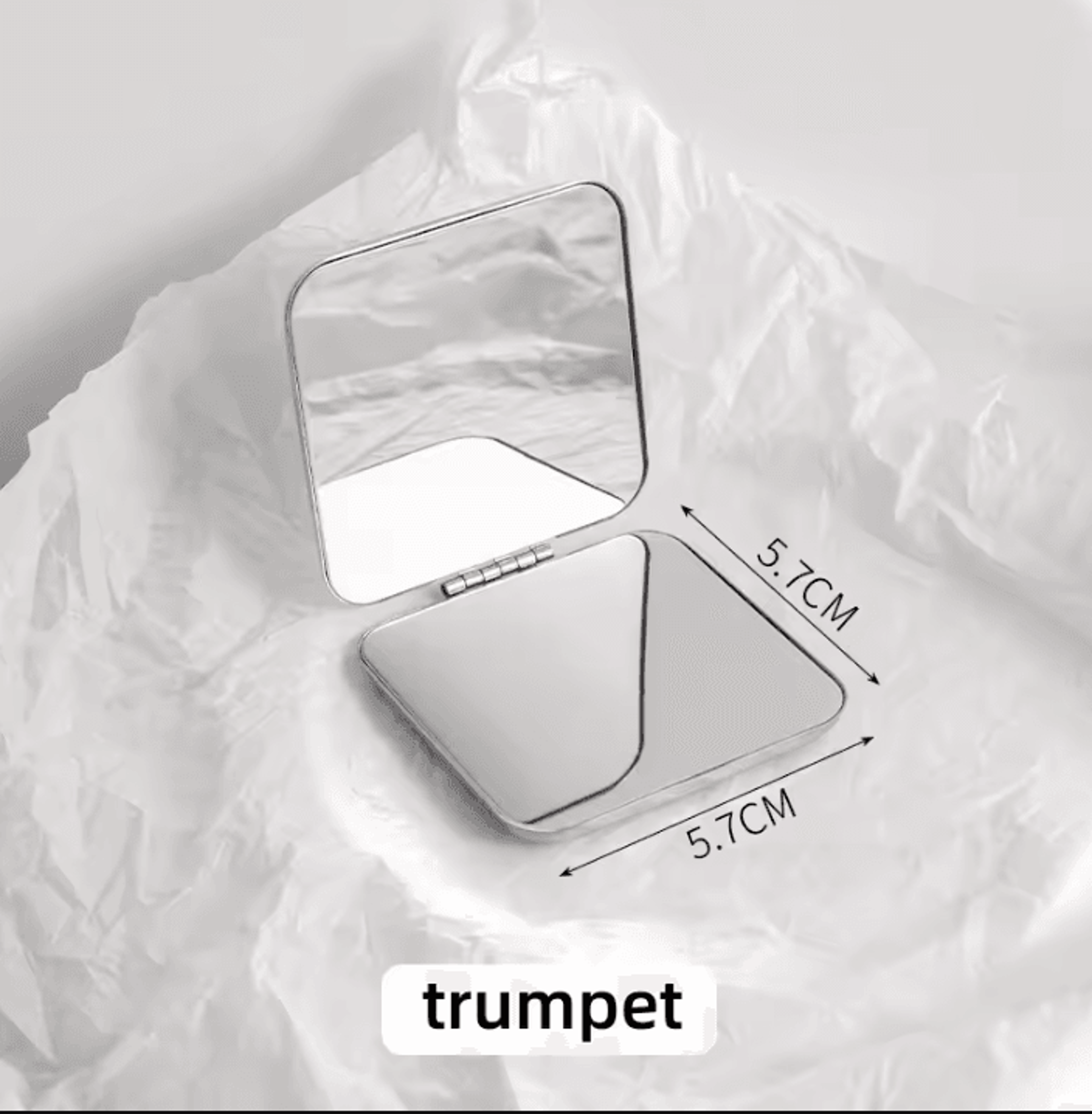 Double Sided Stainless Steel Foldable Pocket Makeup Mirror 5