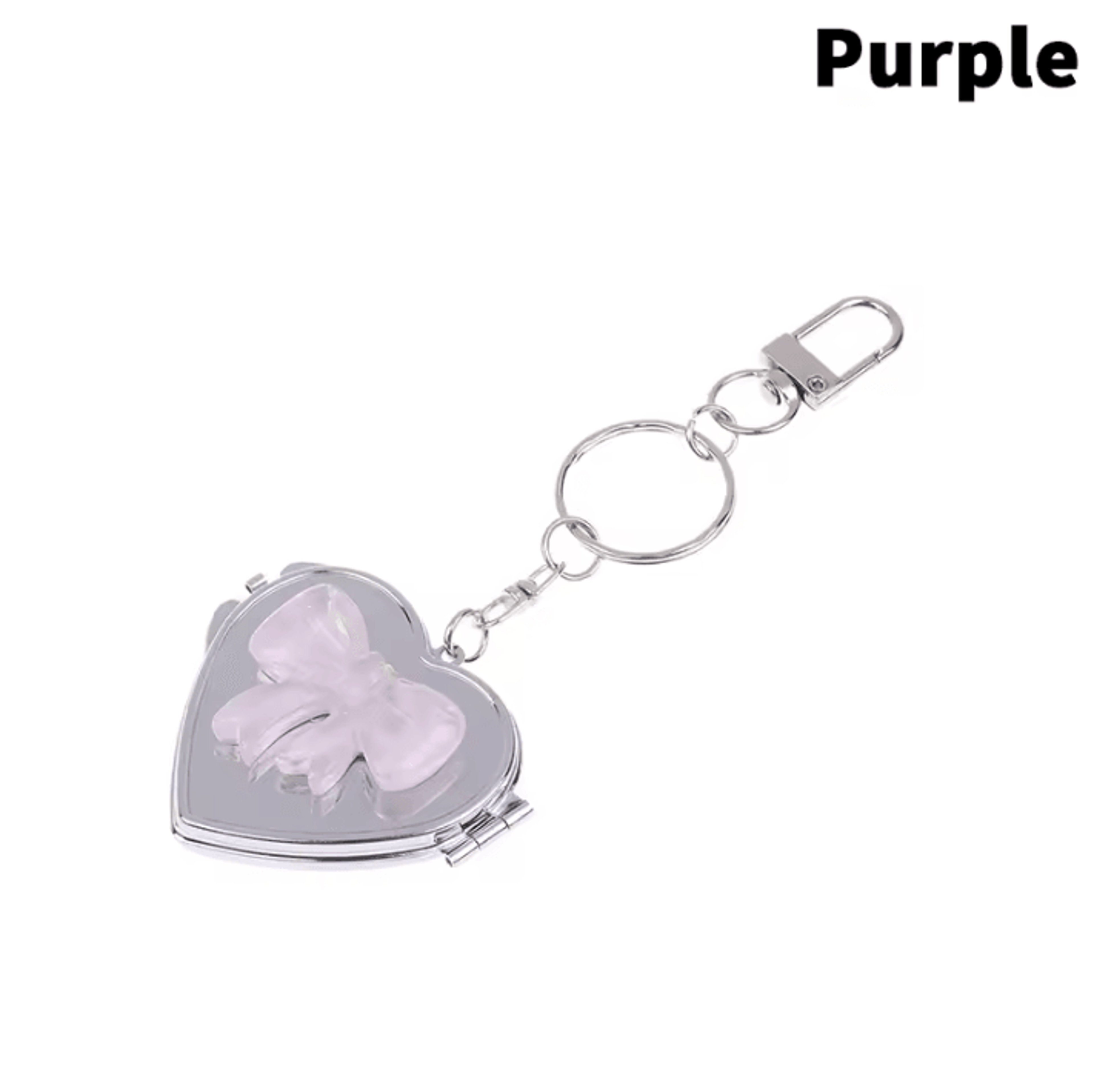 Cute Heart Double Sided Keychain Makeup Mirror 12