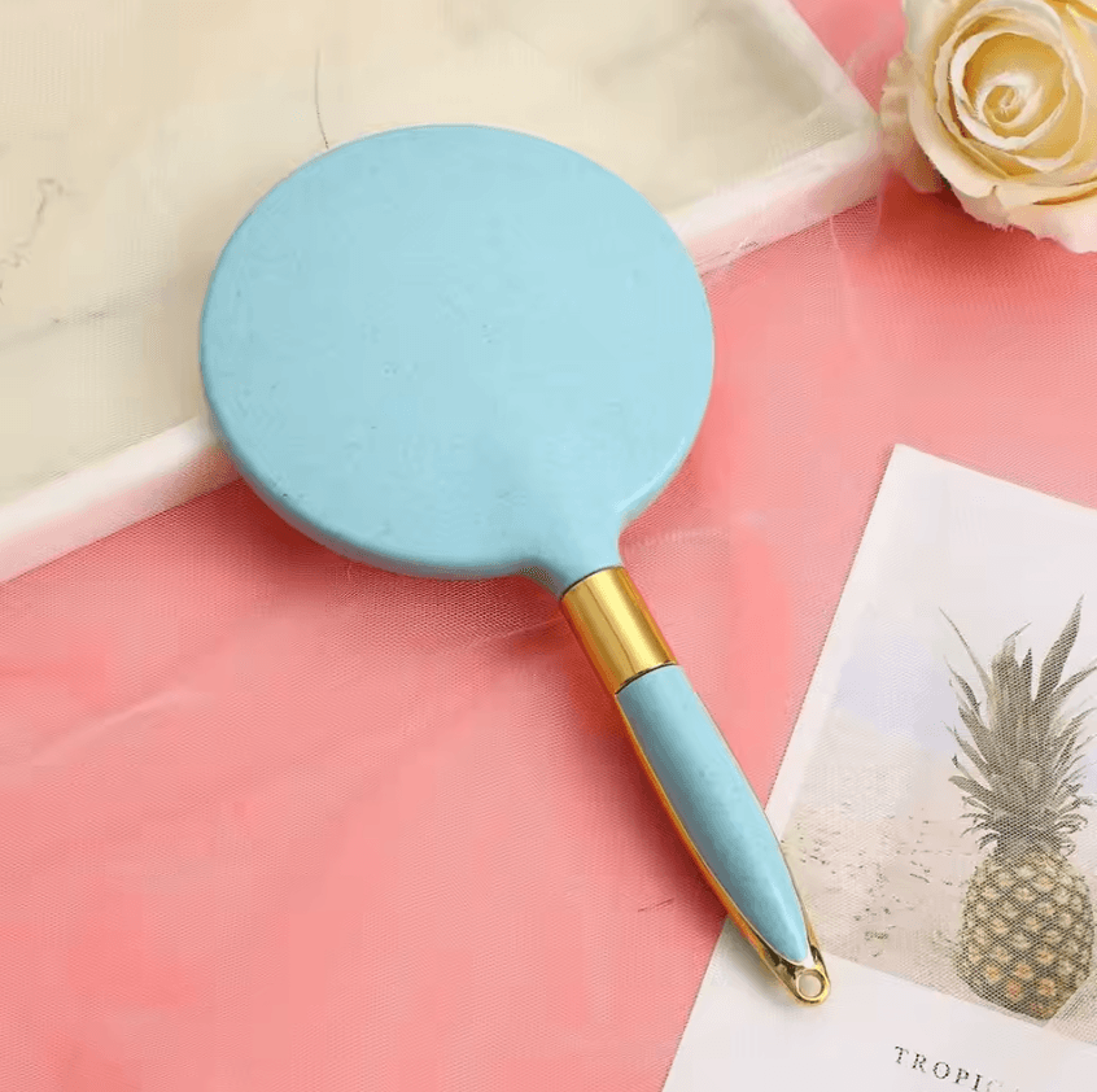 Vintage Handheld Vanity Mirror With Handle 9