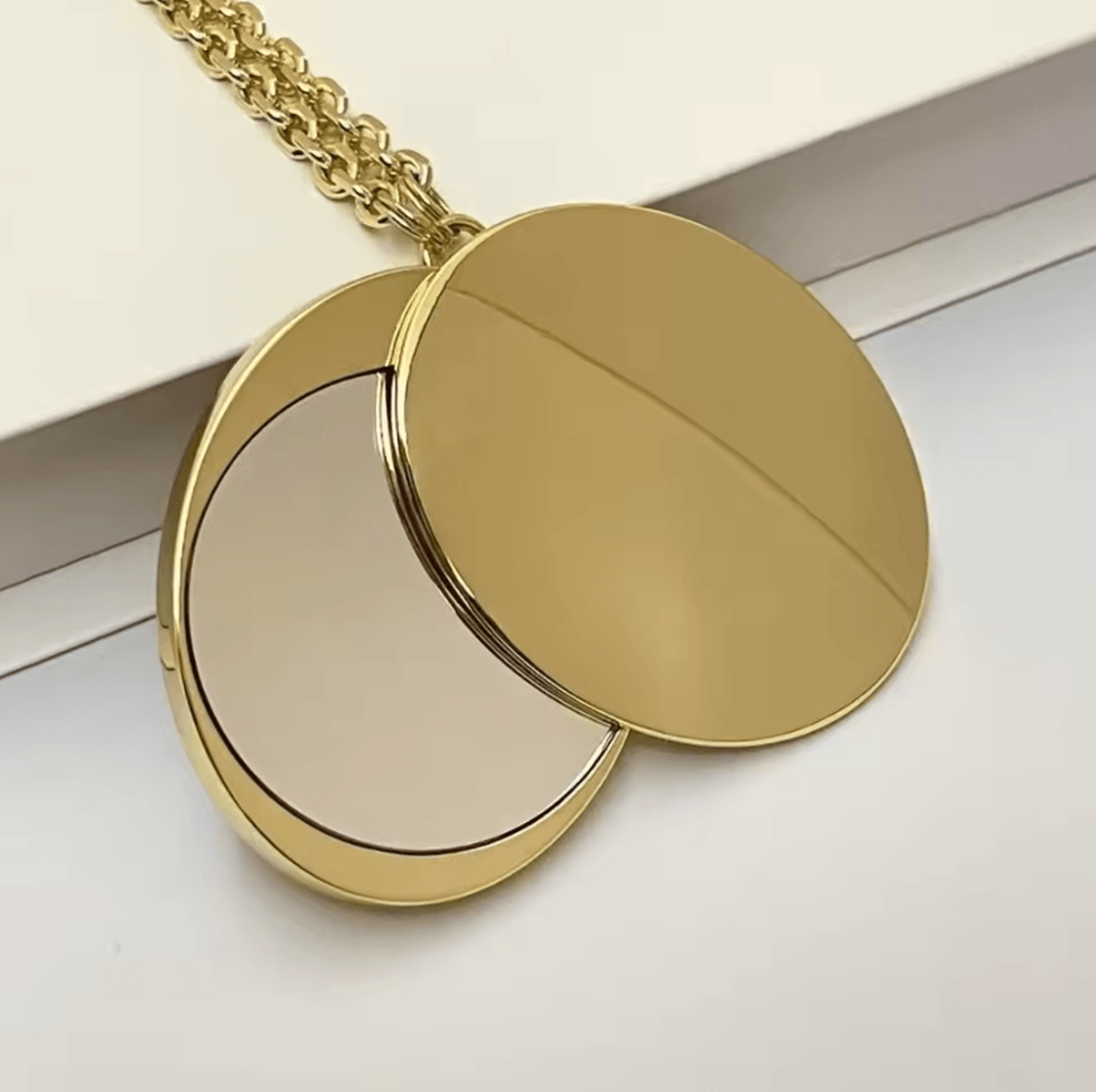 Portable Double Sided Metal Compact Makeup Mirror 6