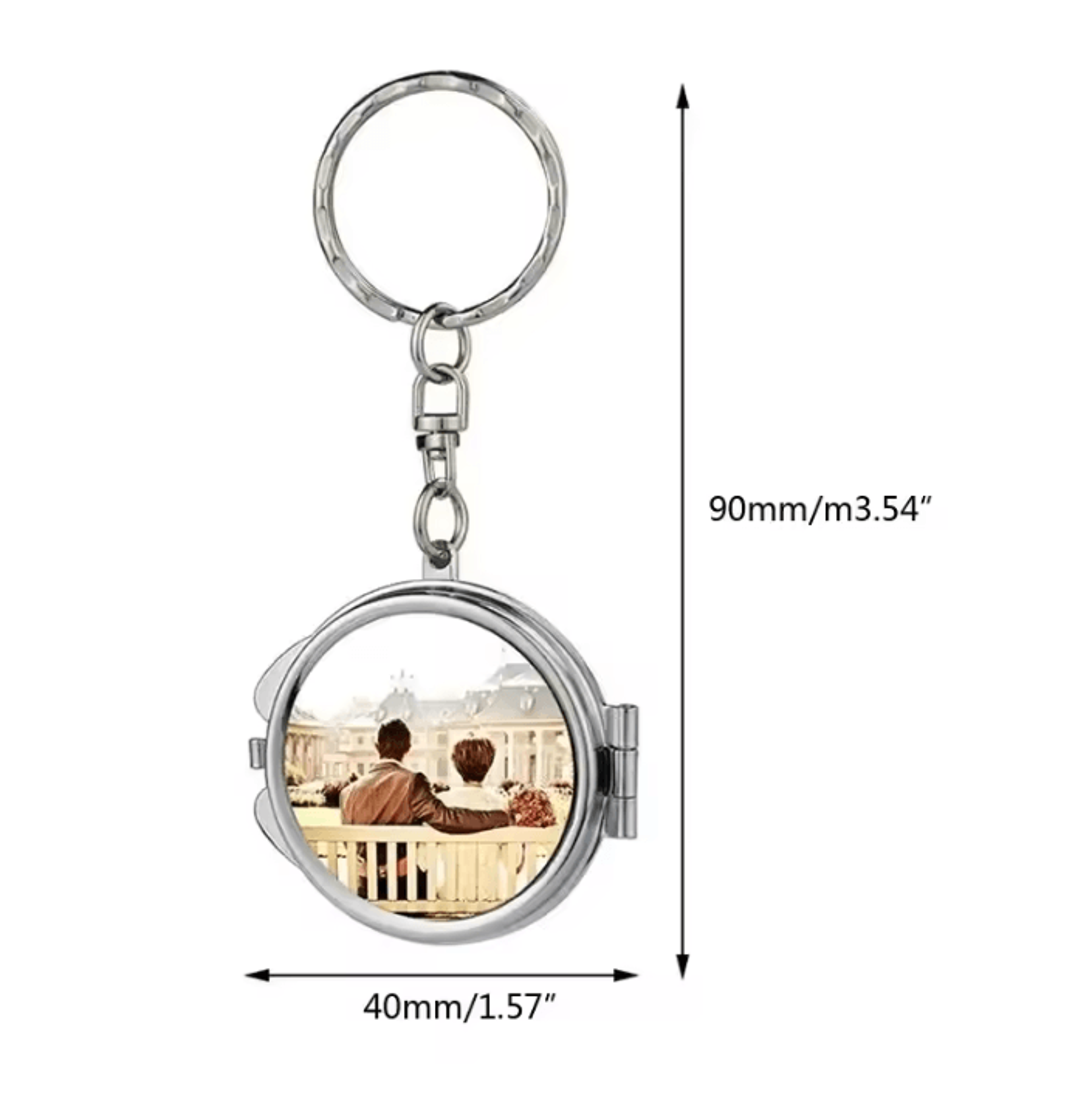 Mini Double Sided Keychain Makeup Mirror 2