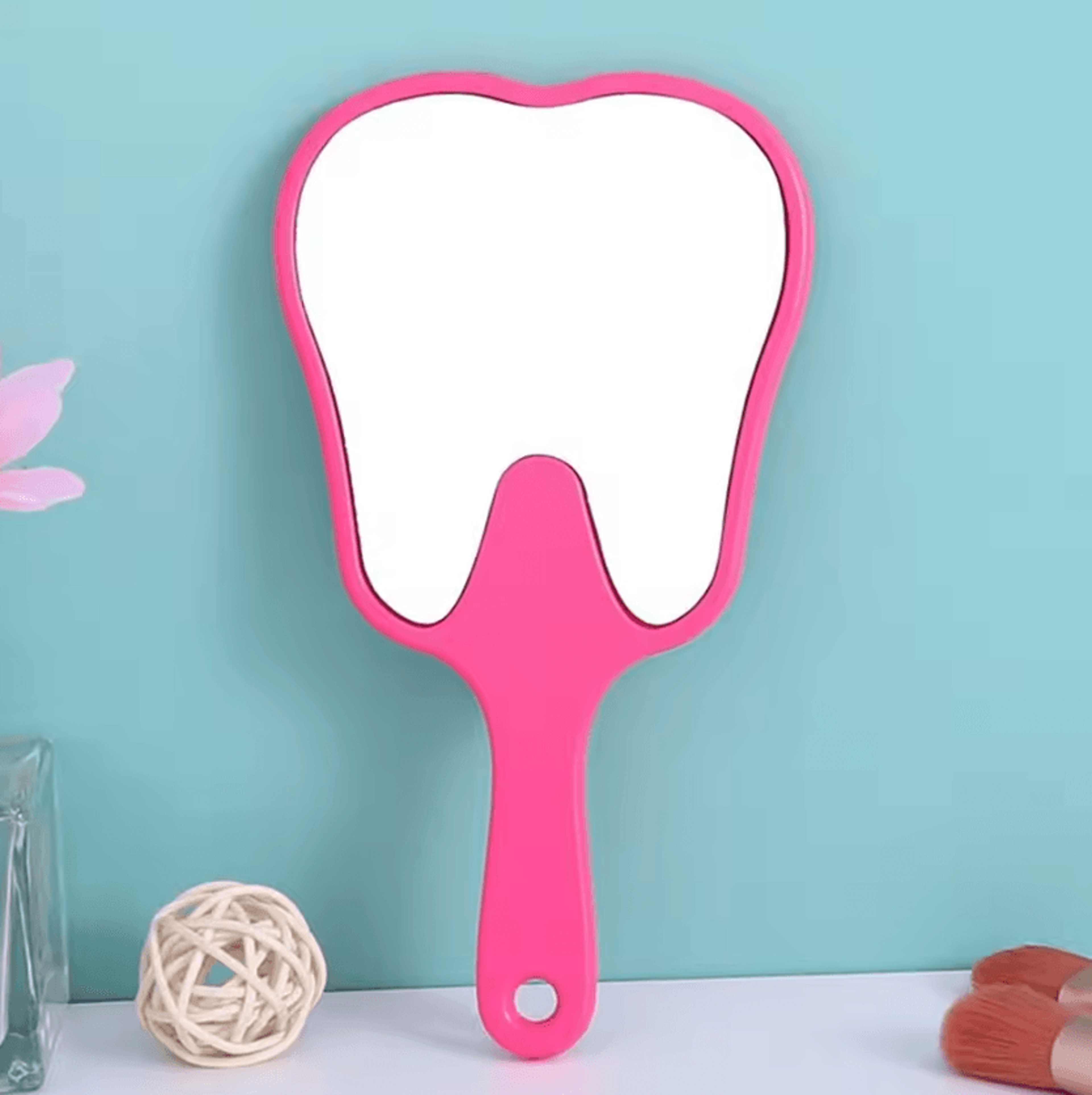 Cute Tooth Shaped Handheld Makeup Mirror 6
