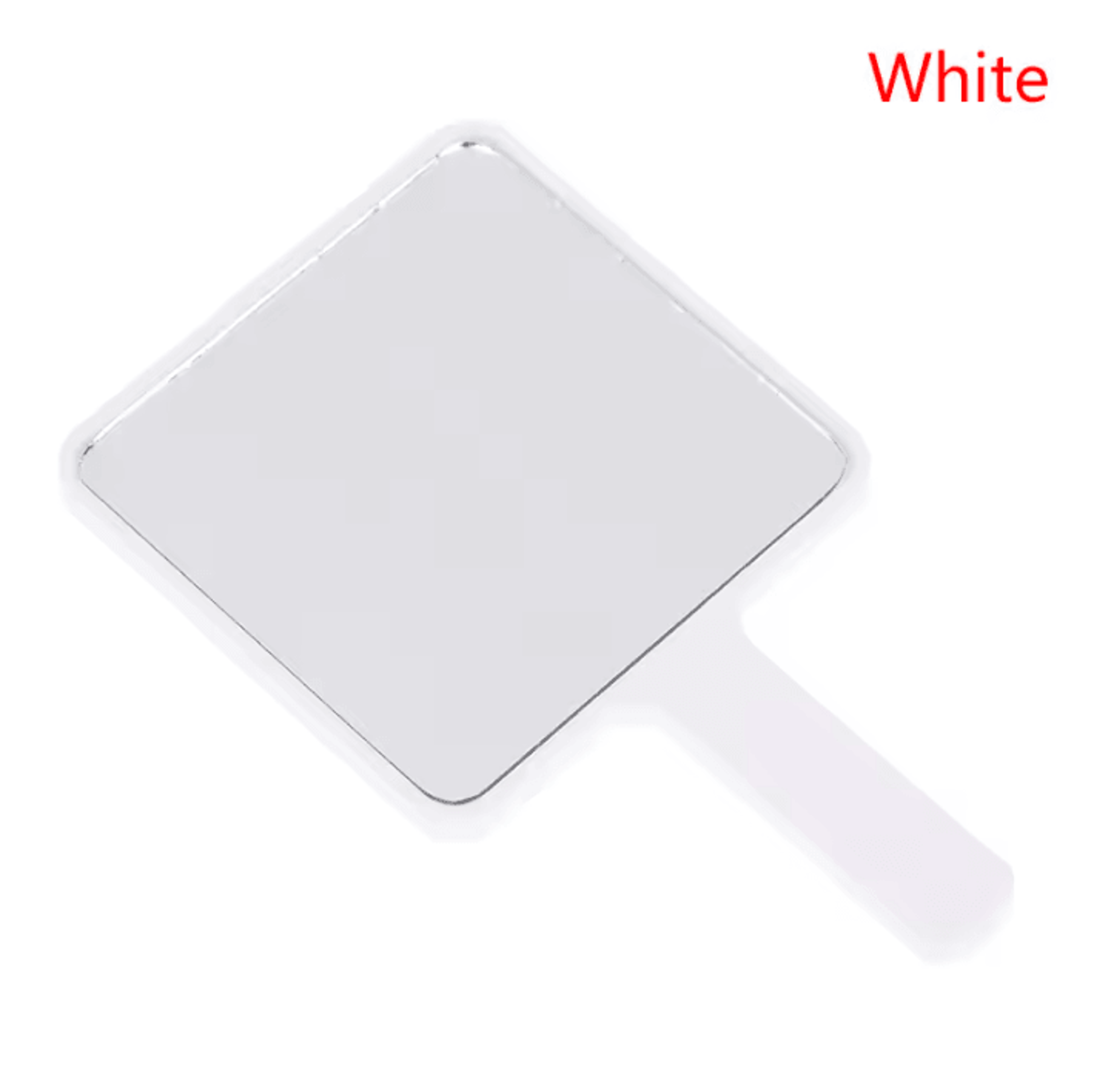 Square Handheld Makeup Mirror With Handle For Salon And Travel 6