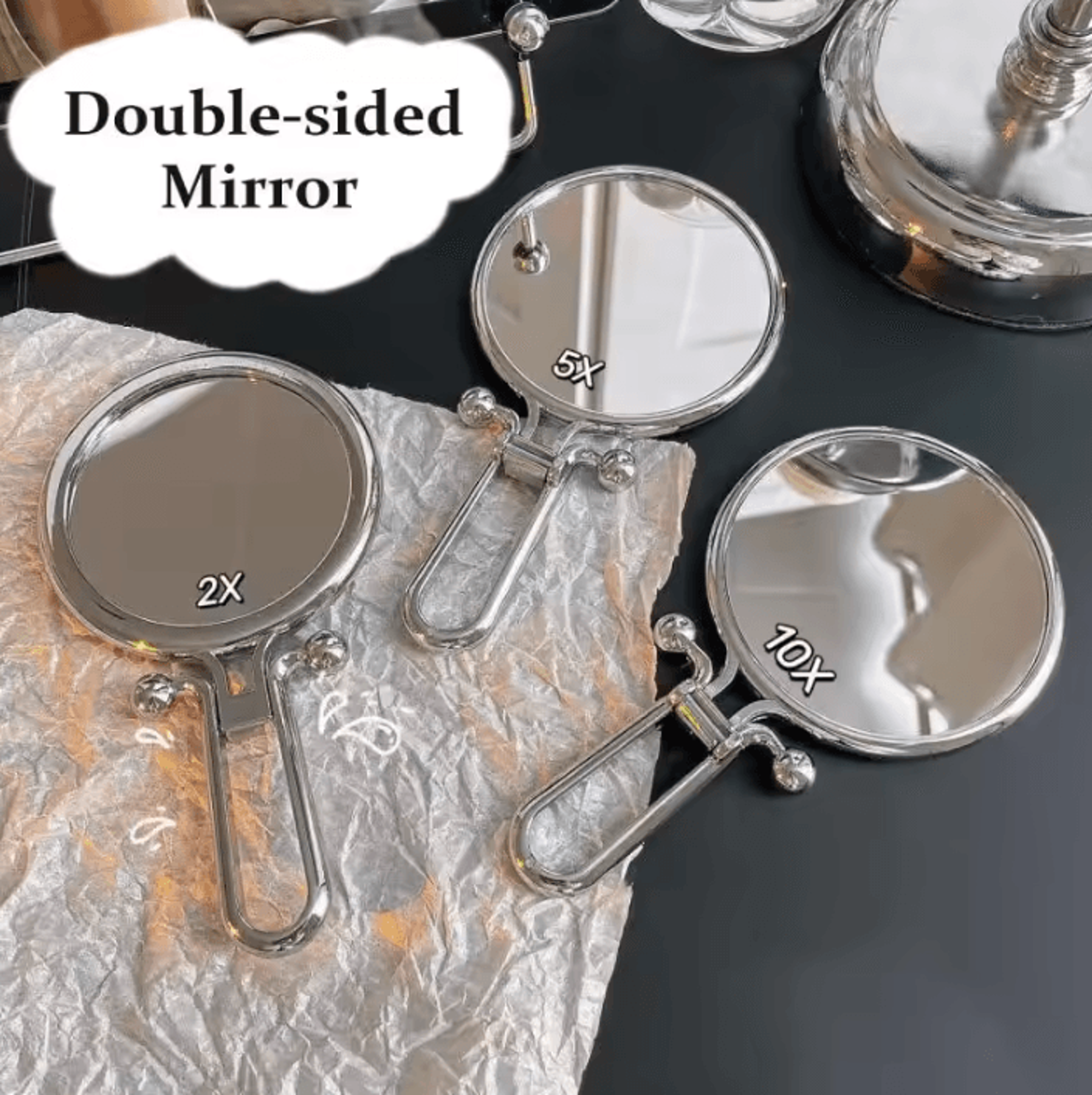 2X 5X 10X Magnifying Folding Makeup Mirror 1